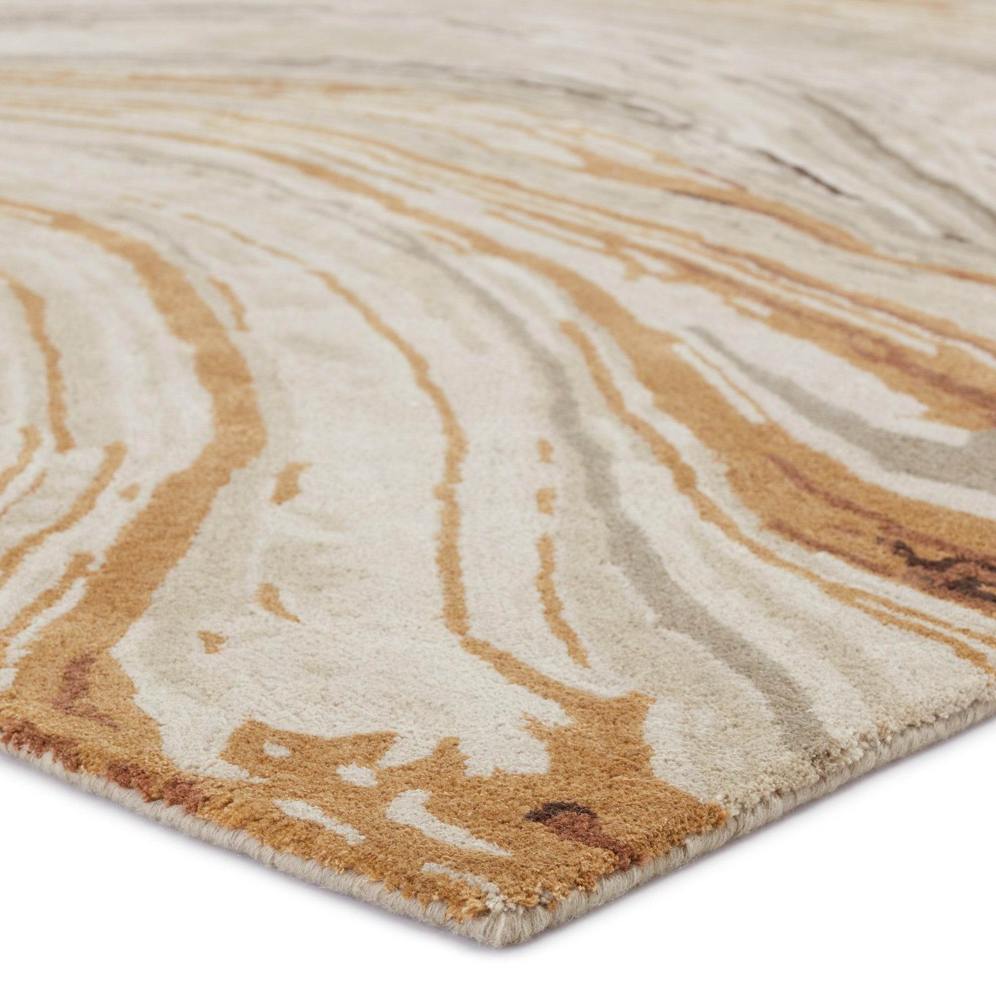 Rugs by Roo | Jaipur Living Atha Handmade Abstract Gold Light Taupe Area Rug-RUG151605
