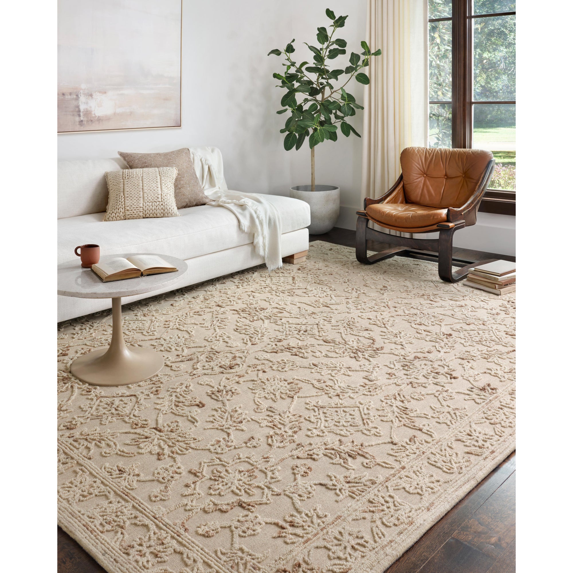 Rugs by Roo Loloi Halle Natural Sage Area Rug in size 18" x 18" Sample