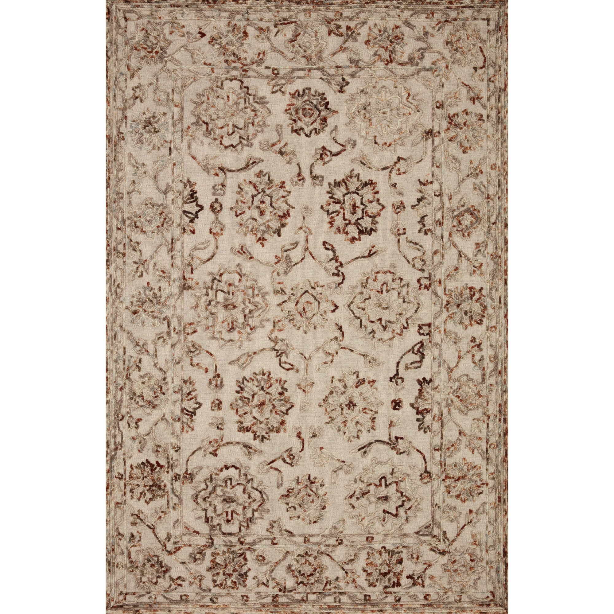 Rugs by Roo Loloi Halle Taupe Rust Area Rug in size 18" x 18" Sample