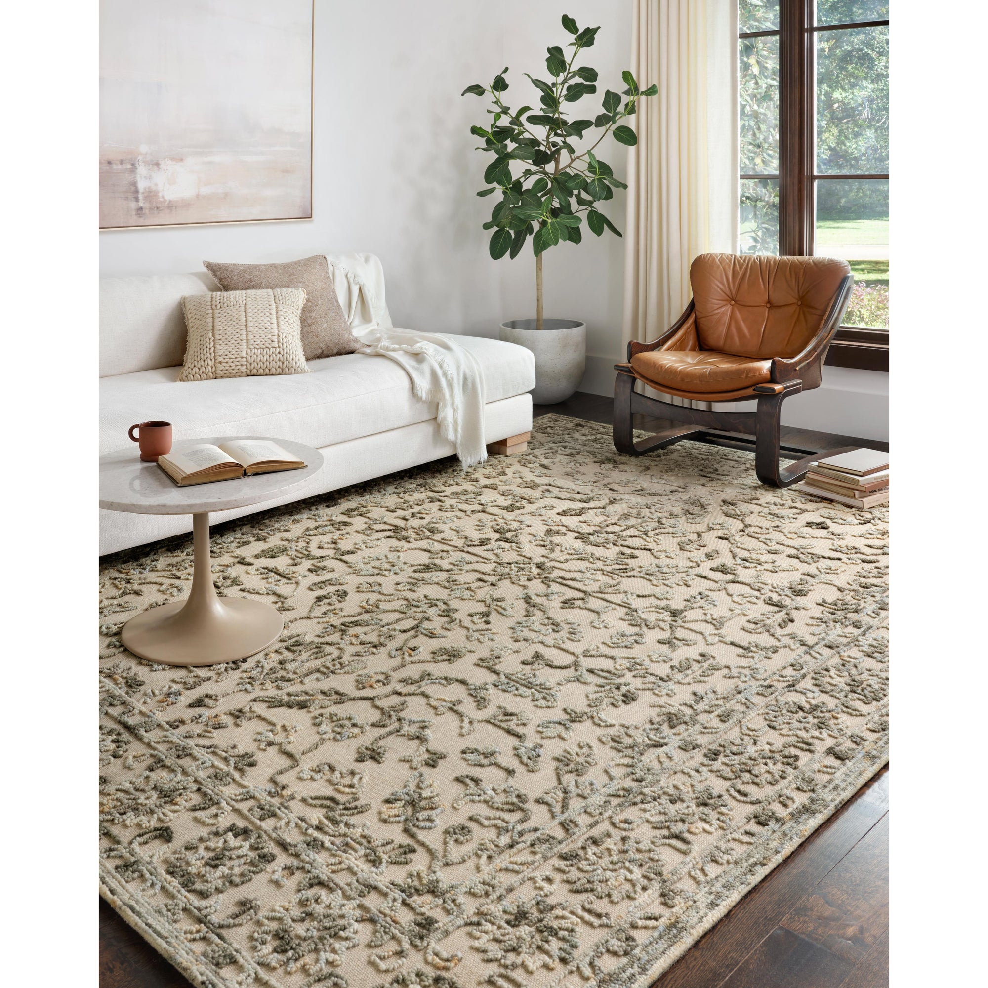 Rugs by Roo Loloi Halle Grey Sky Area Rug in size 18" x 18" Sample