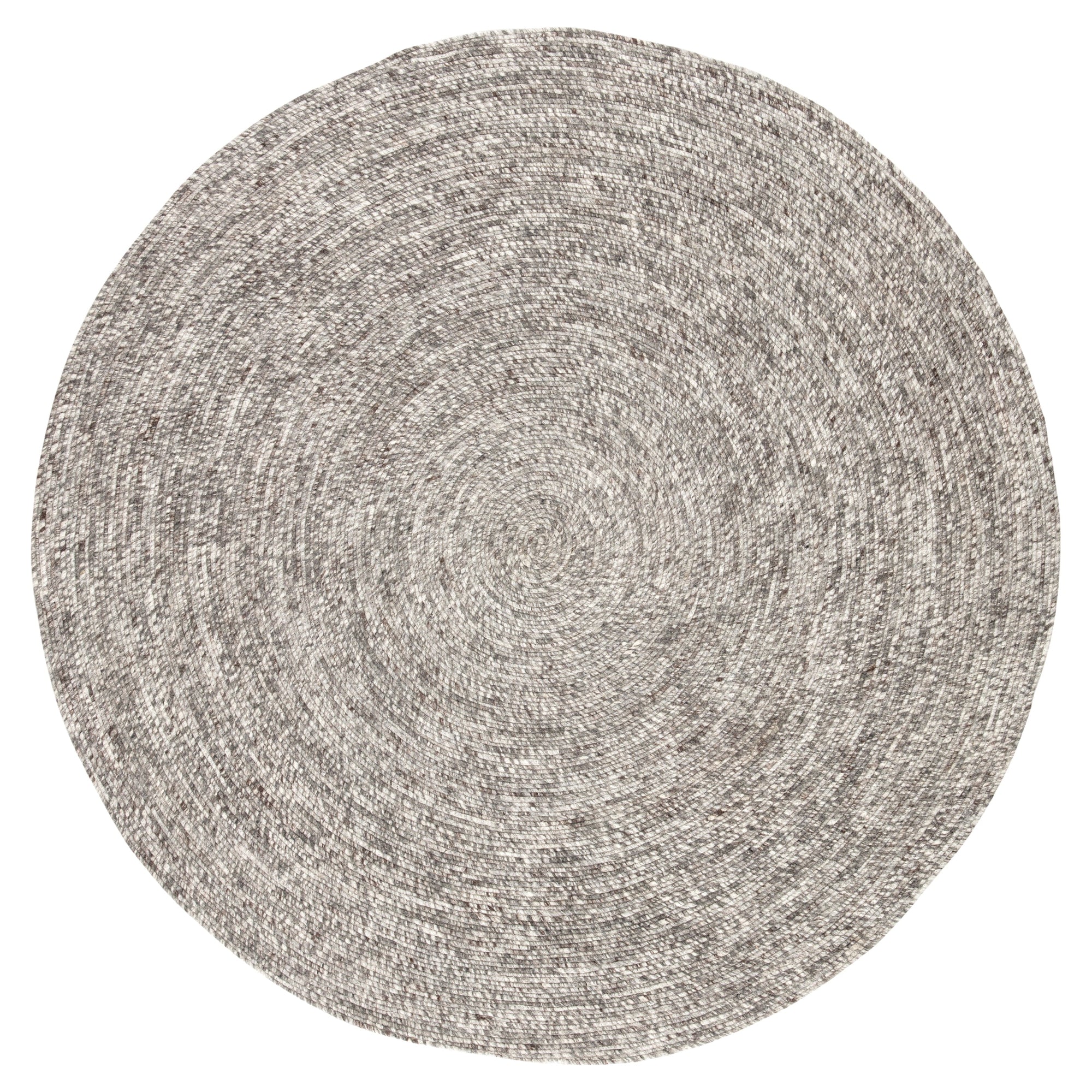 Rugs by Roo | Jaipur Living Tenby Natural Solid Gray White Round Area Rug-RUG143092