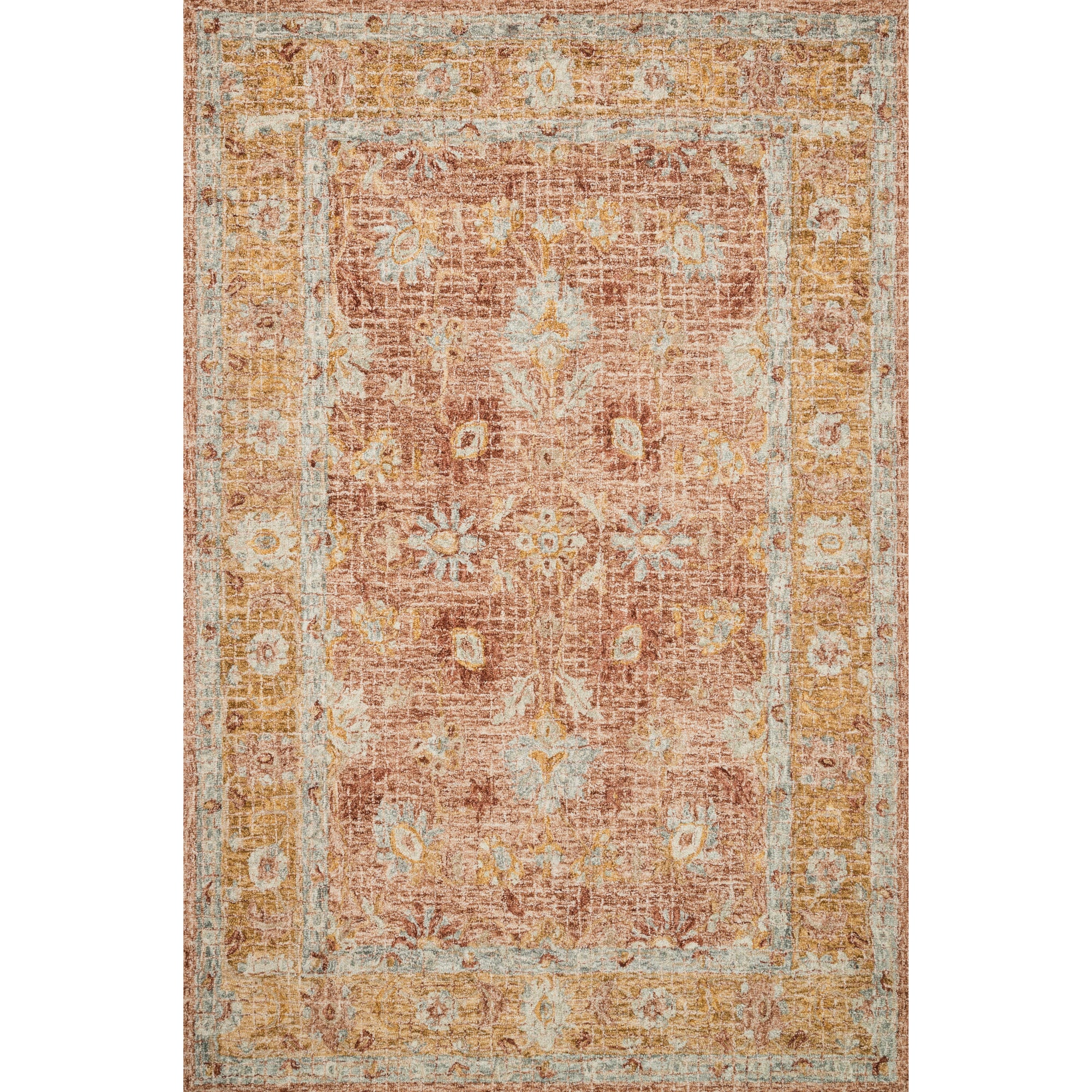 Rugs by Roo Loloi Julian Terracotta Gold Area Rug in size 18" x 18" Sample