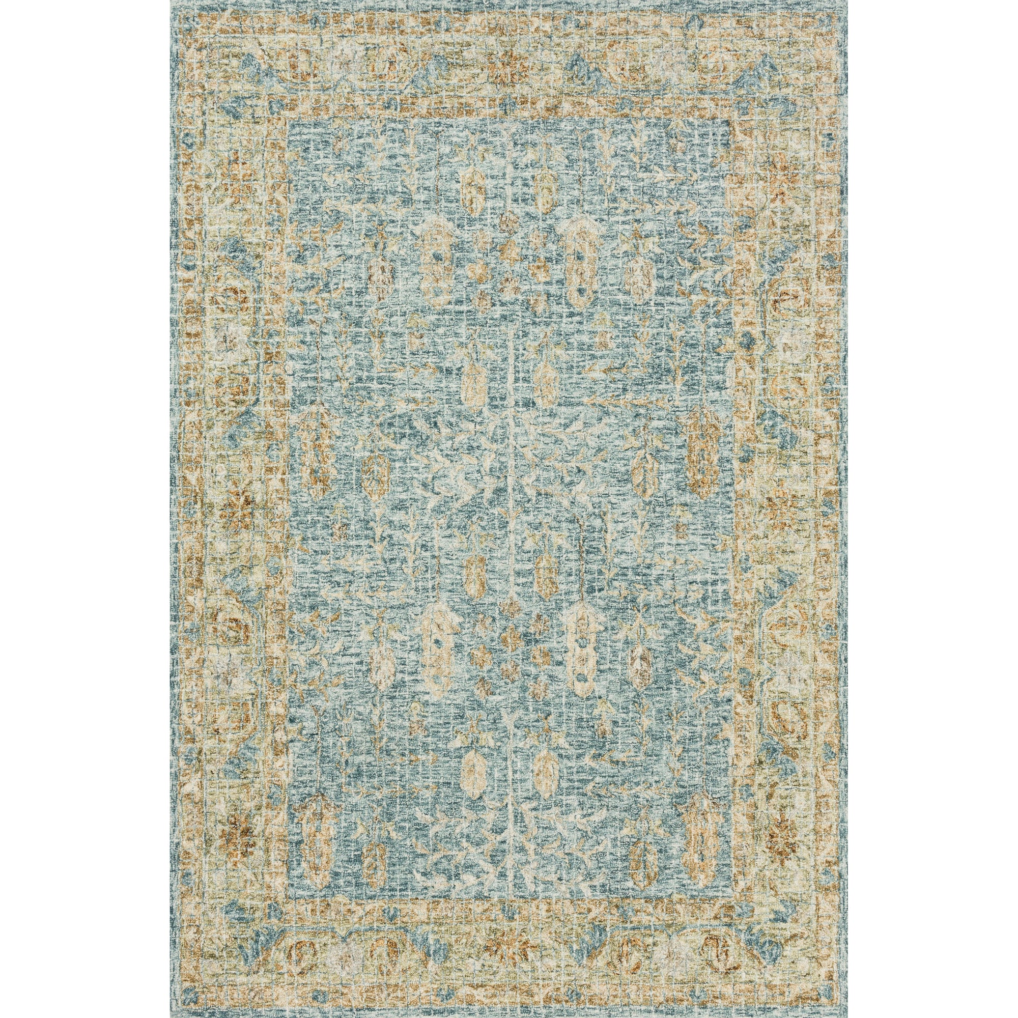 Rugs by Roo Loloi Julian Blue Gold Area Rug in size 18" x 18" Sample