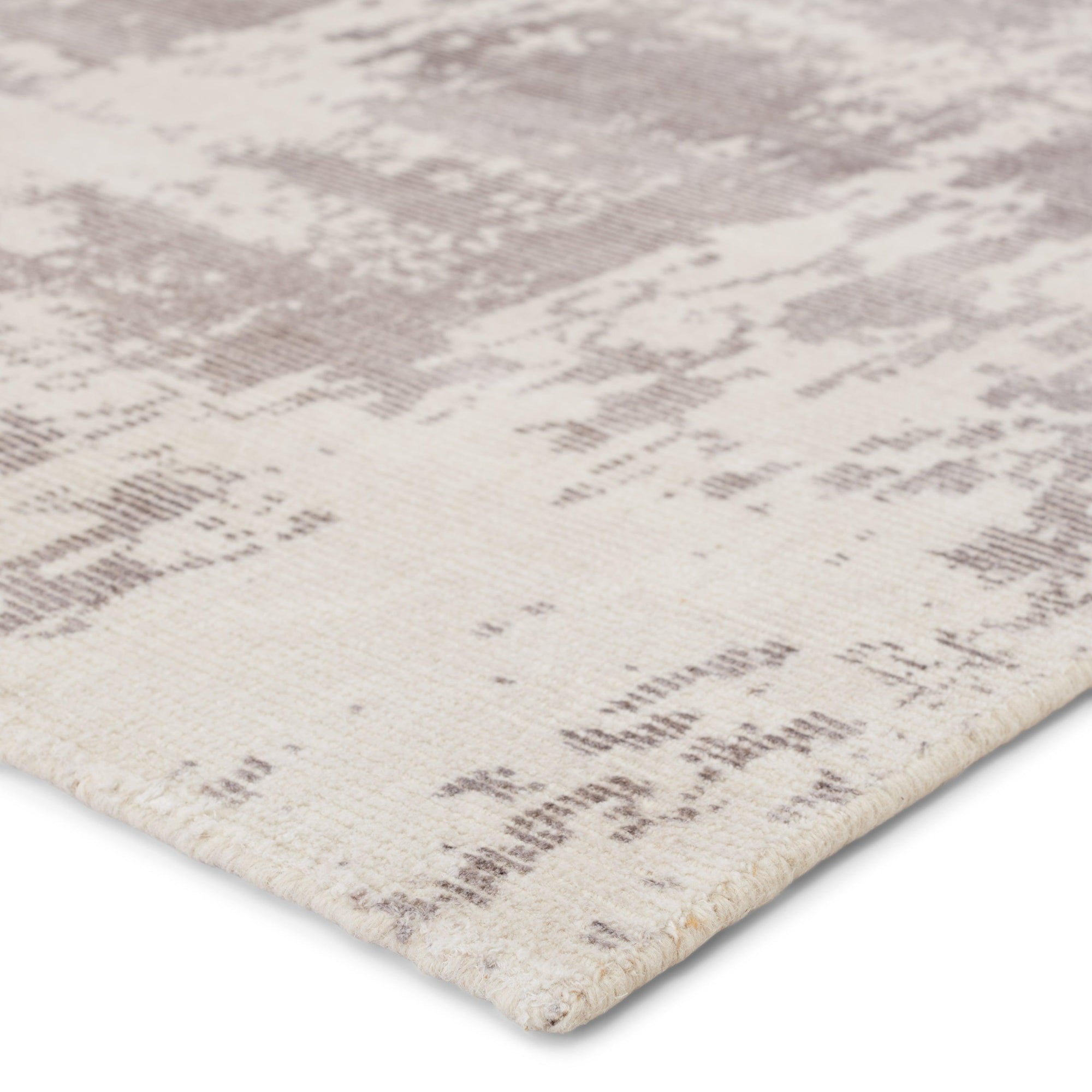 Rugs by Roo | Jaipur Living Arabella Handmade Abstract Light Gray White Area Rug-RUG139510