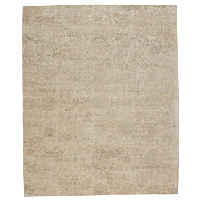 Rugs by Roo | Jaipur Living Sabella Handmade Medallion Beige Gray Area Rug-RUG149775
