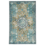Rugs by Roo | Jaipur Living Modify Hand-Knotted Medallion Teal Olive Area Rug-RUG130212