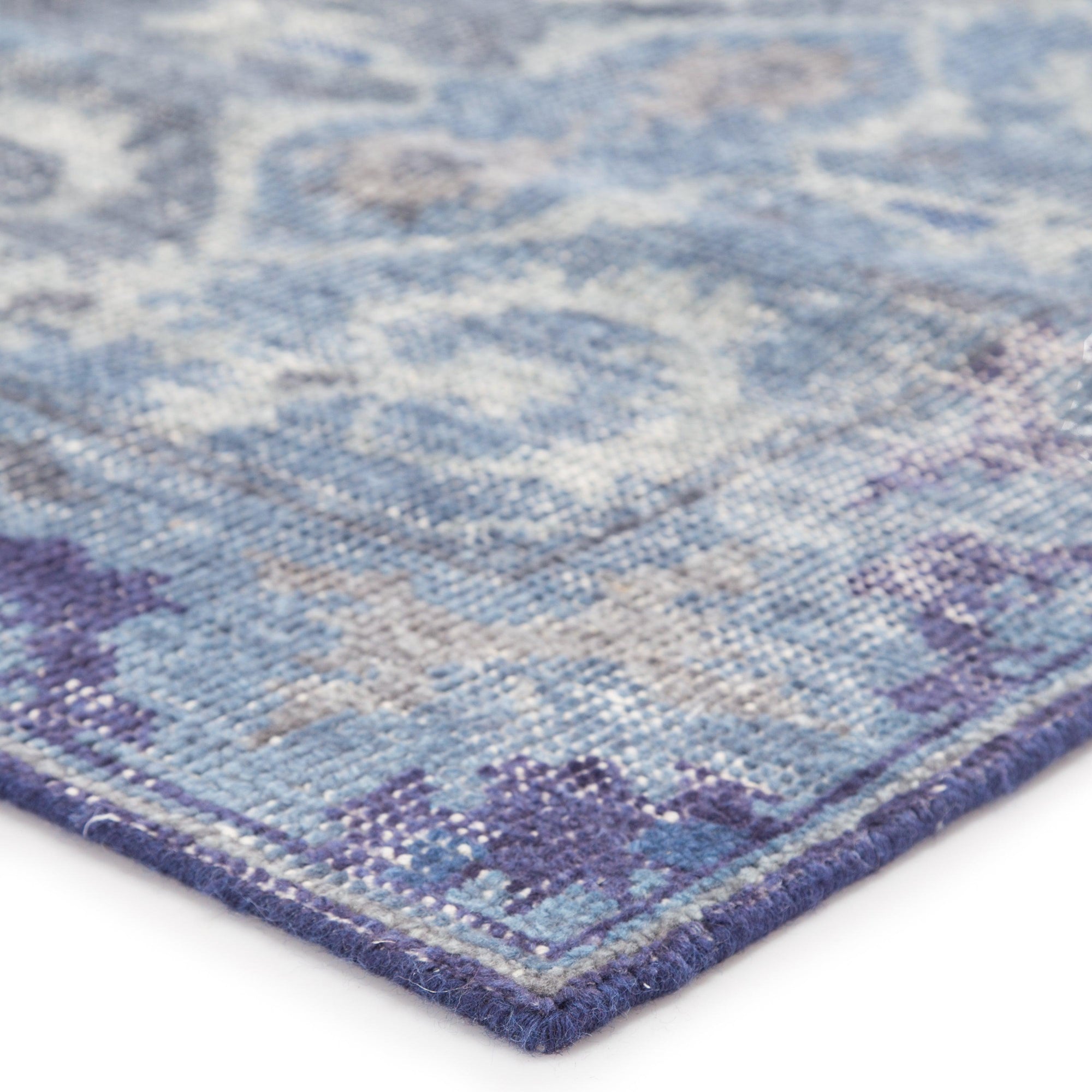 Rugs by Roo | Jaipur Living Modify Hand-Knotted Medallion Blue Gray Area Rug-RUG130214