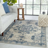 Rugs by Roo | Jaipur Living Modify Hand-Knotted Medallion Blue Light Gray Area Rug-RUG130203