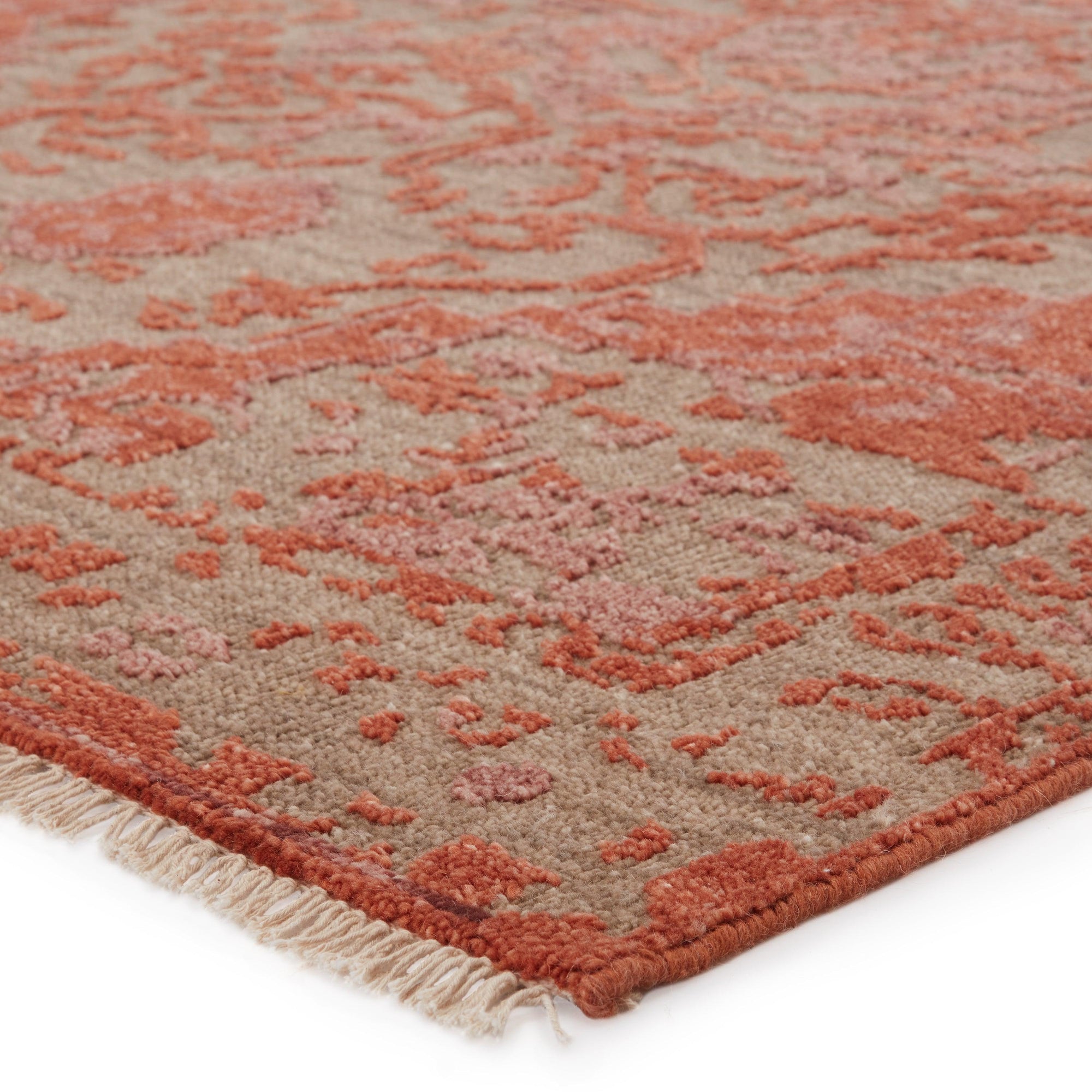 Rugs by Roo | Jaipur Living Azar Hand-Knotted Medallion Rust Taupe Area Rug-RUG145593