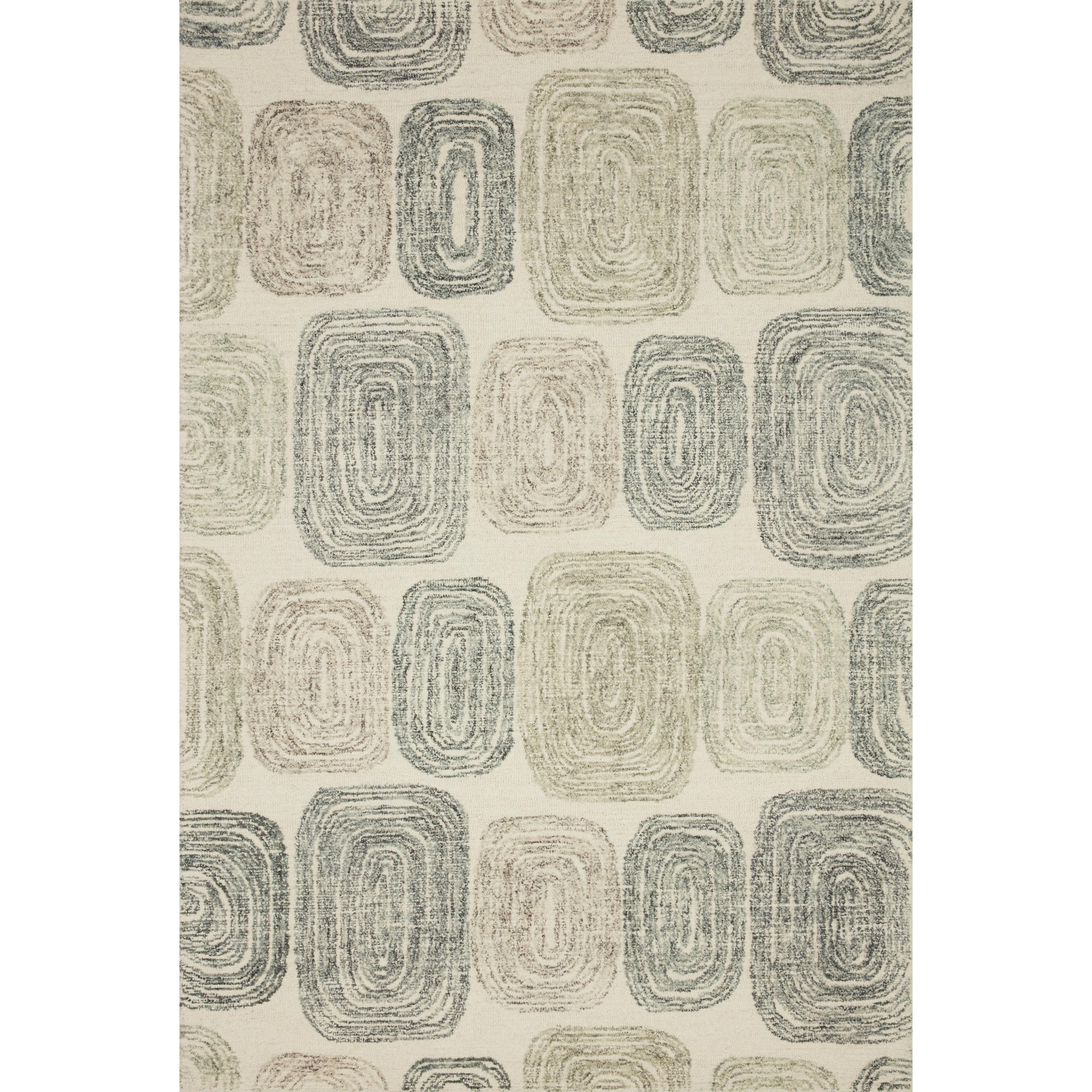 Rugs by Roo Loloi Milo Dk. Grey Neutral Area Rug in size 18" x 18" Sample