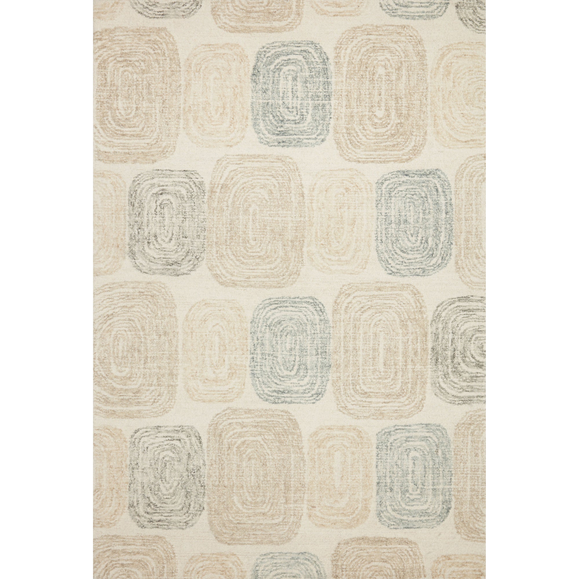 Rugs by Roo Loloi Milo Teal Neutral Area Rug in size 18" x 18" Sample