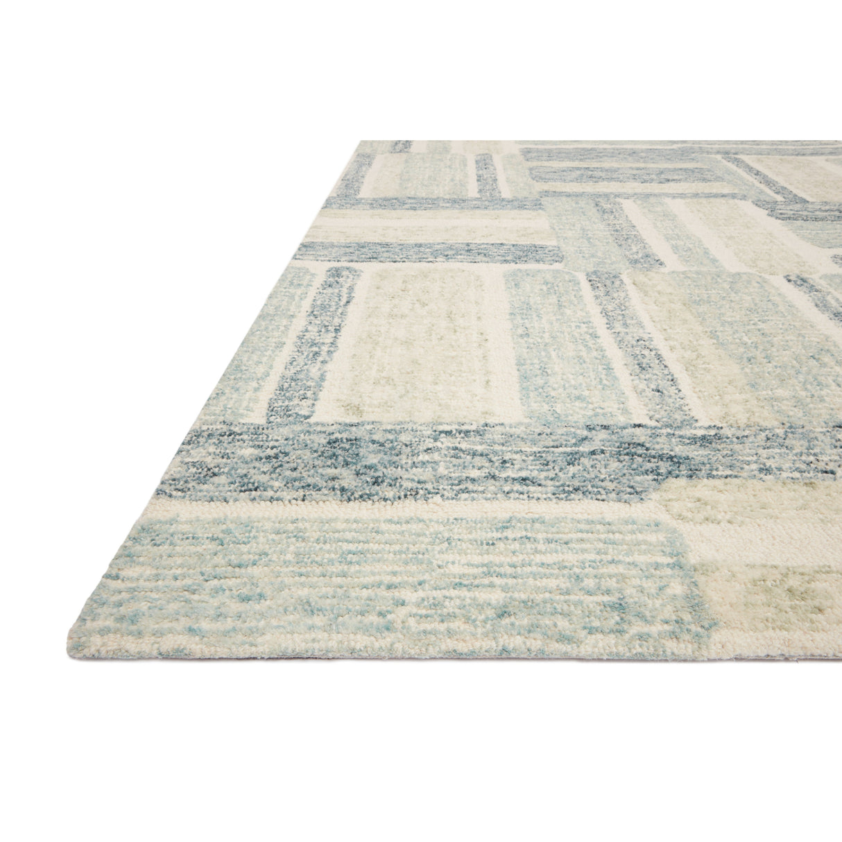 Rugs by Roo Loloi Milo Aqua Denim Area Rug in size 2' 3" x 3' 9"