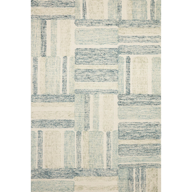 Rugs by Roo Loloi Milo Aqua Denim Area Rug in size 18" x 18" Sample