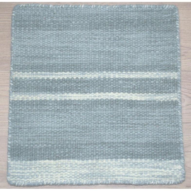 Rugs by Roo | Organic Weave Madrid Blue Gray Wool Flatweave Rug-OW-MADBLU-0609