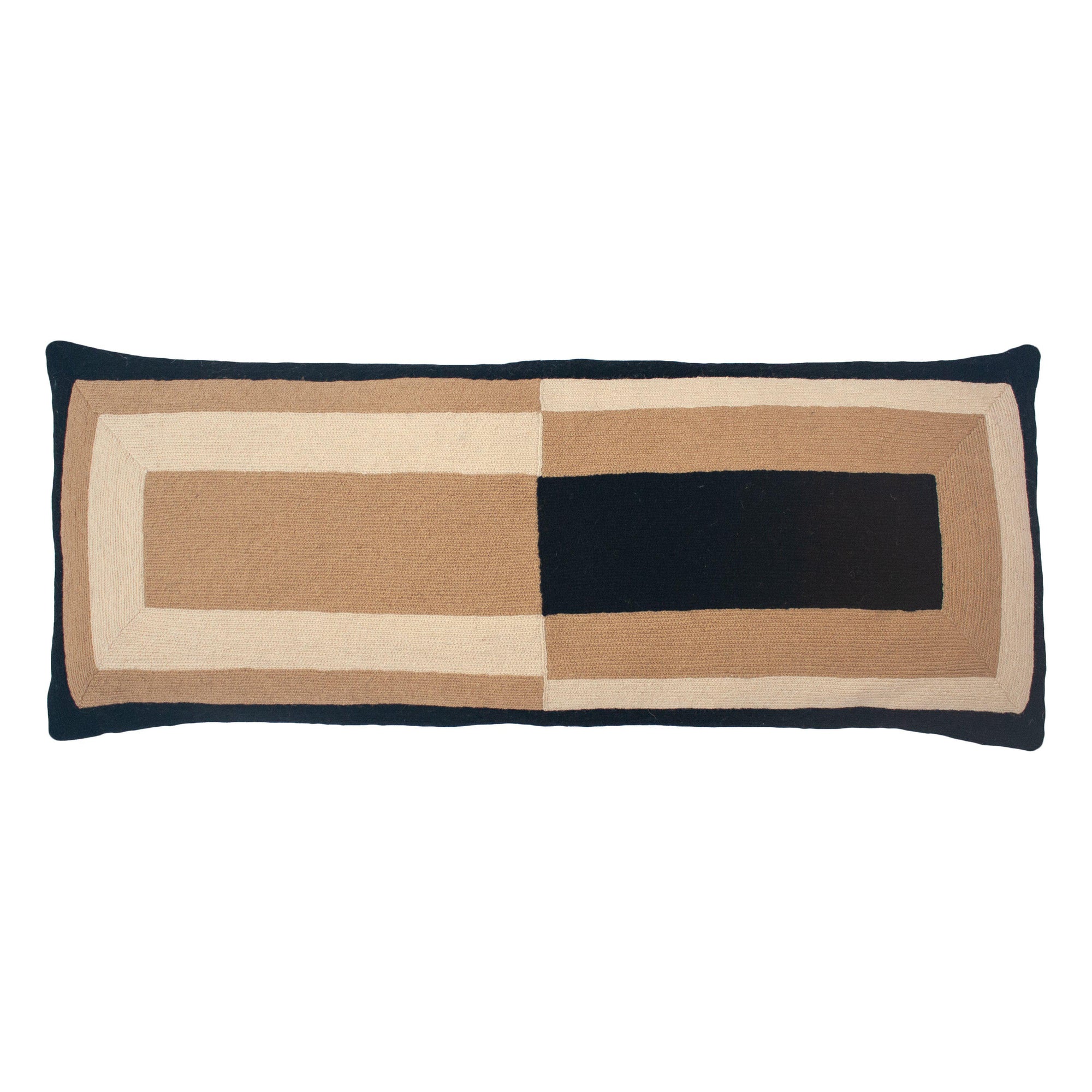 Rugs by Roo | Leah Singh Marianne Rectangle Pillow - Black-H17MAE04