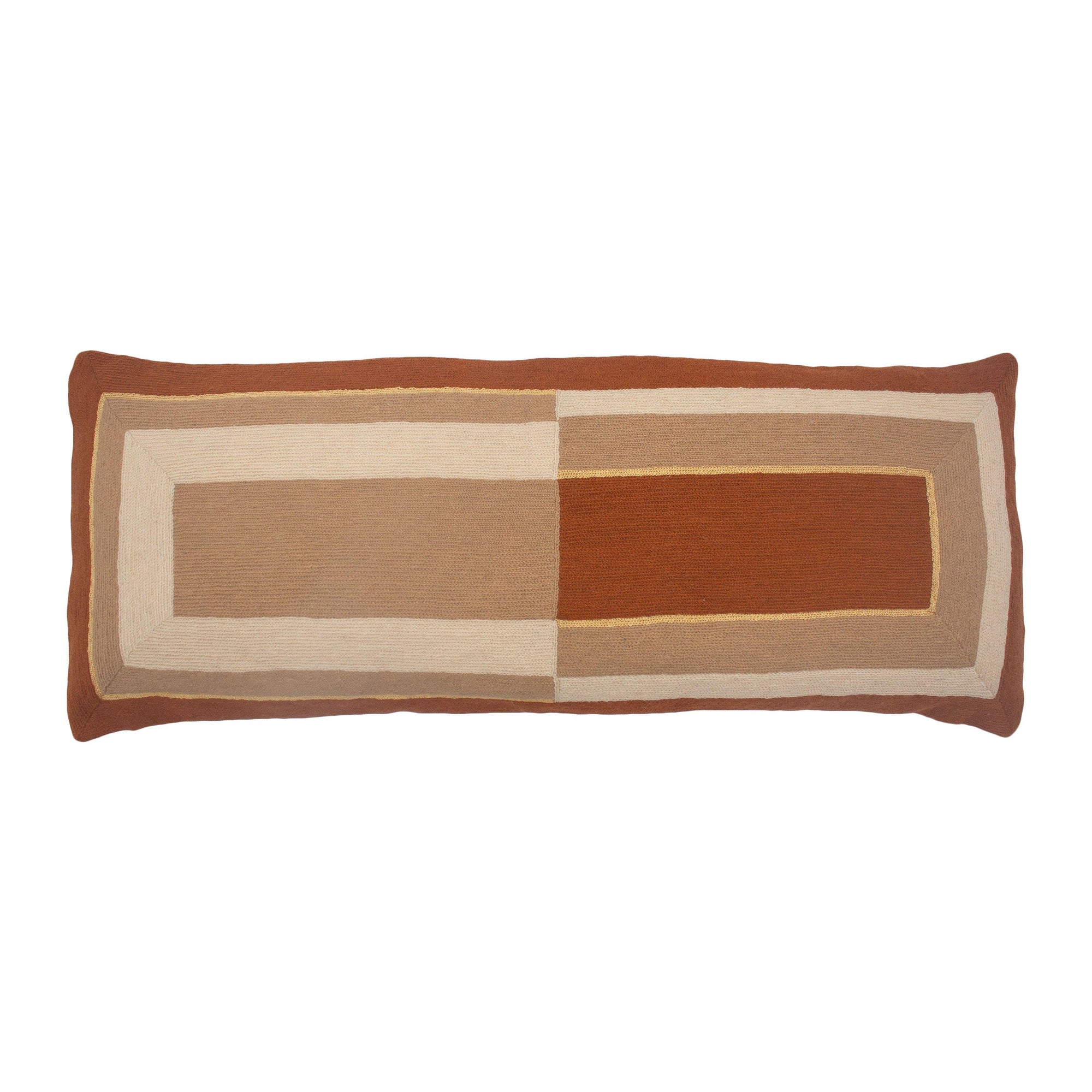 Rugs by Roo | Leah Singh Marianne Rectangle Pillow - Ochre-H17MAE06
