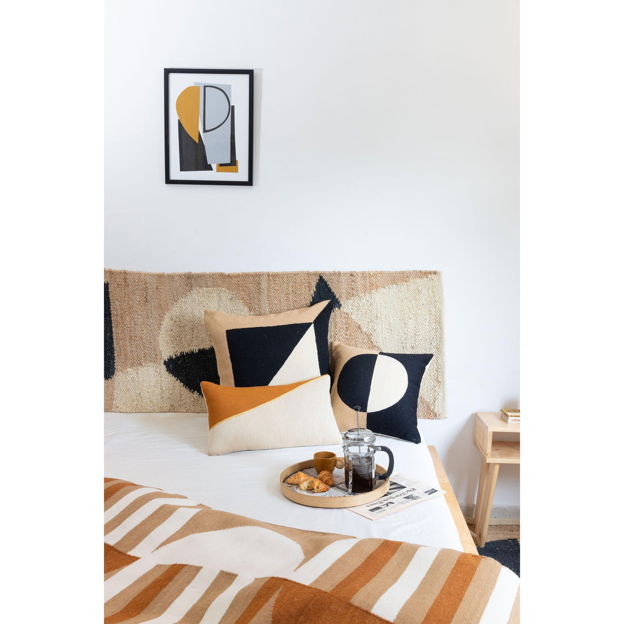 Rugs by Roo | Leah Singh Marianne Square Pillow - Black-H17MAE09