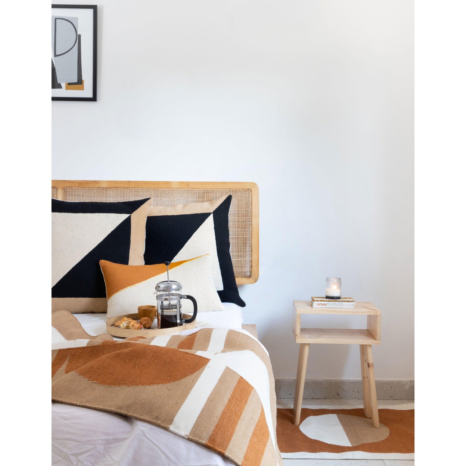 Rugs by Roo | Leah Singh Luna Circle Rug - Ochre-H17LUN04