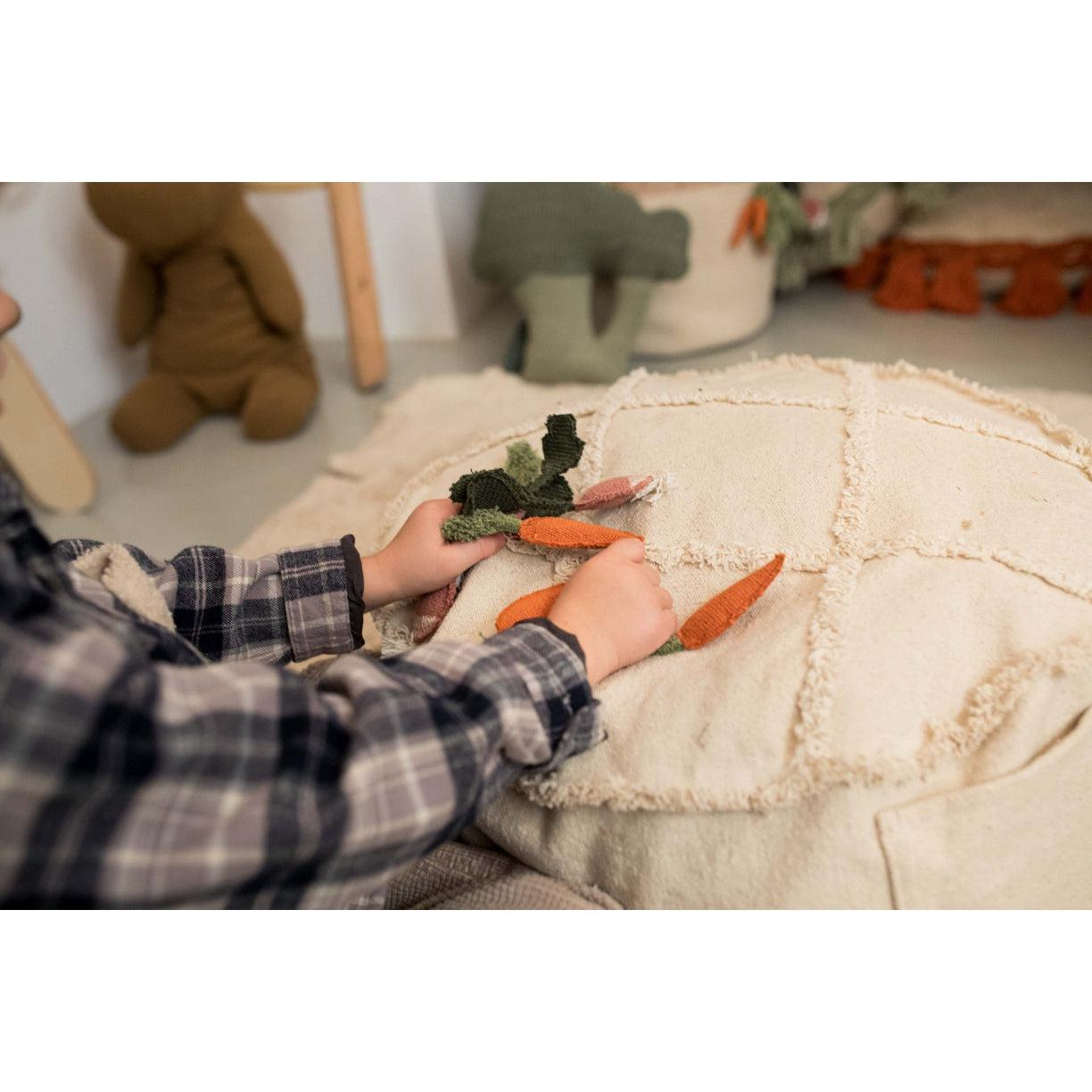 Rugs by Roo | Lorena Canals Oli & Carol Tic-Tac-Toe Pouf-P-TICTAC