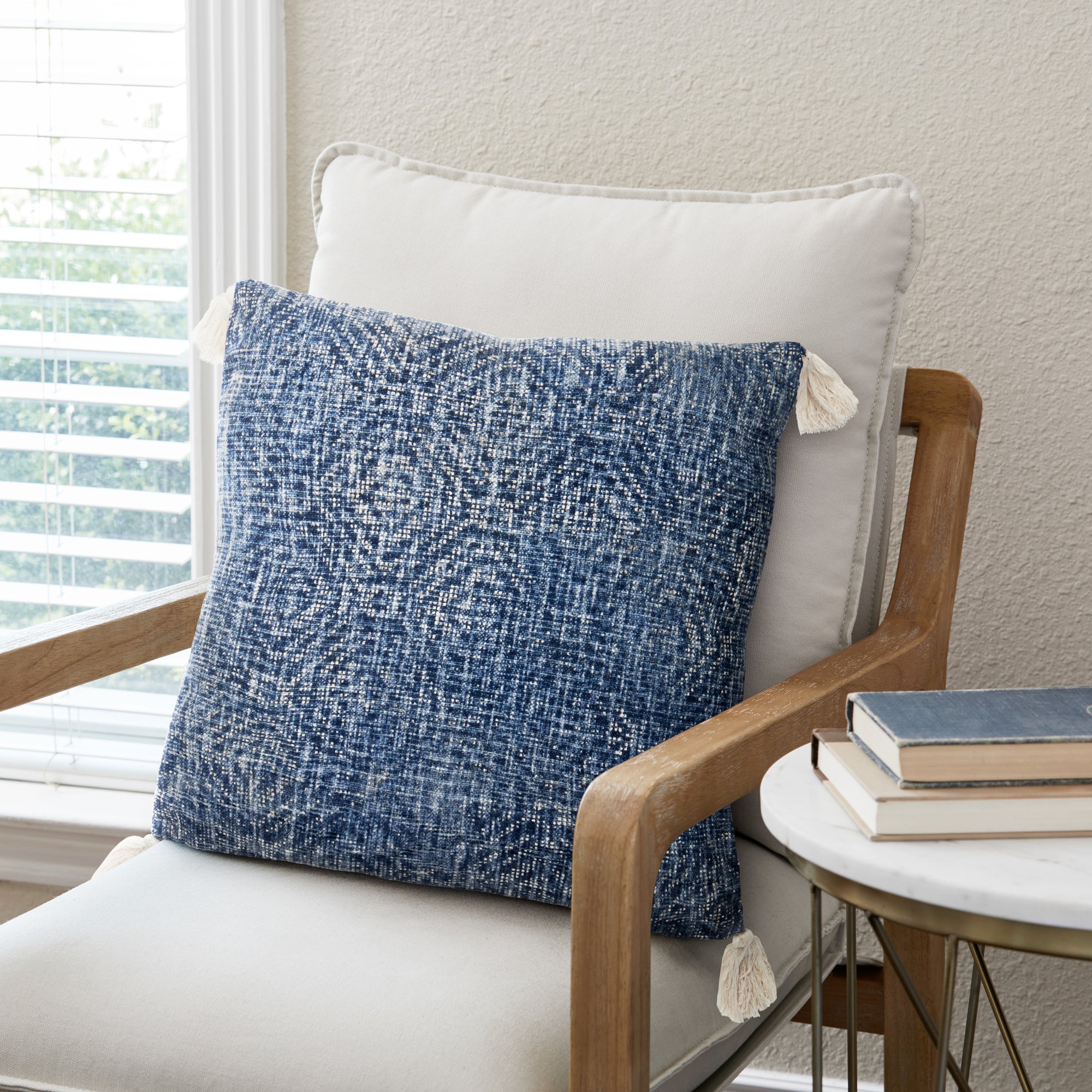 Rugs by Roo |  Loloi Justina Blakeney Blue Cotton Pillow Default