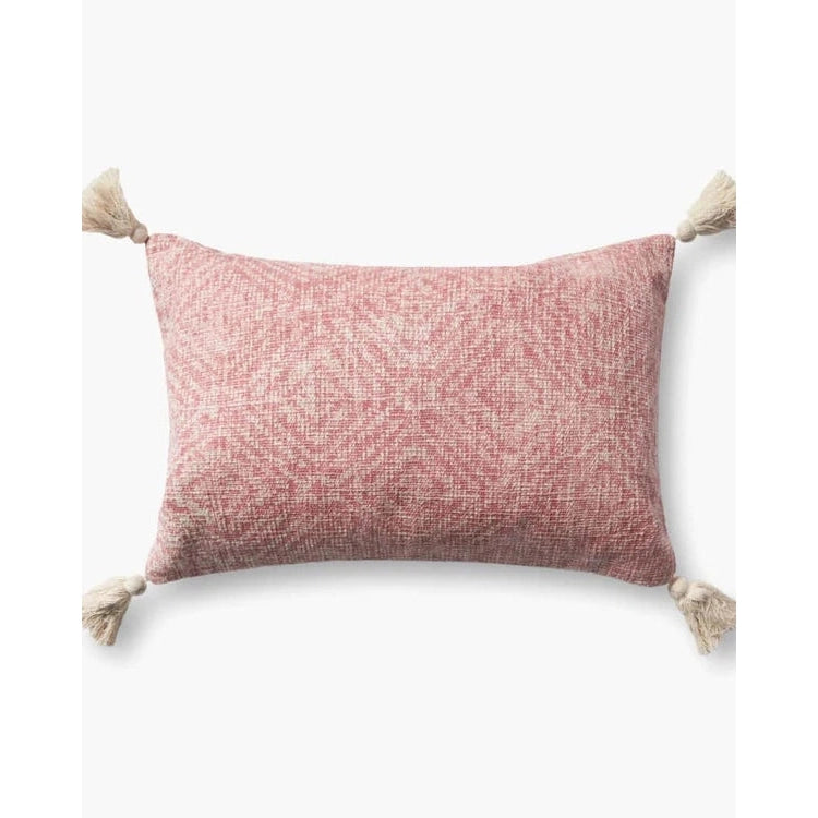 Loloi Throw Pillow P0621 Pink Pillow Pink 22 x 22 Cover Only