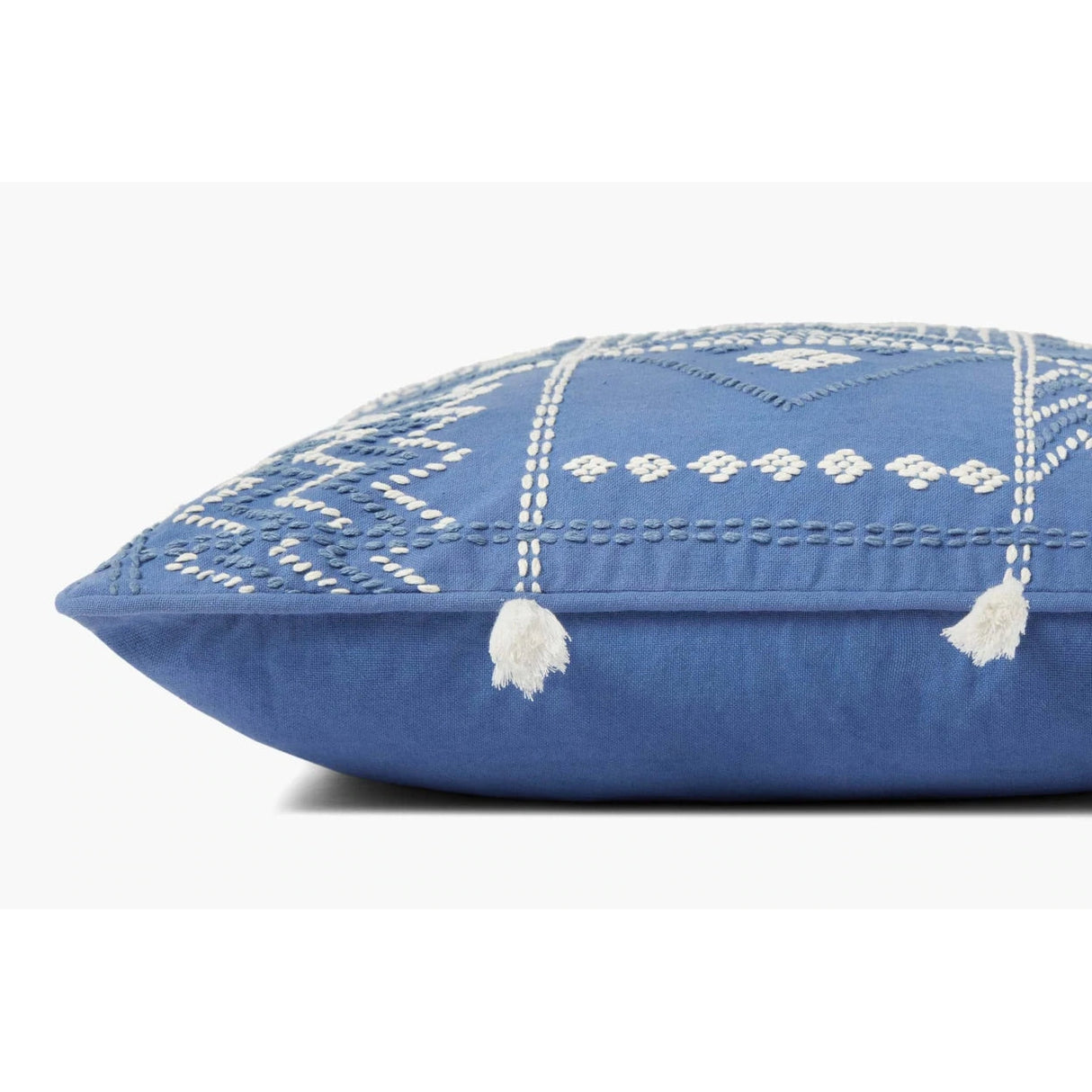 Loloi Blue Ivory Cotton Pillow