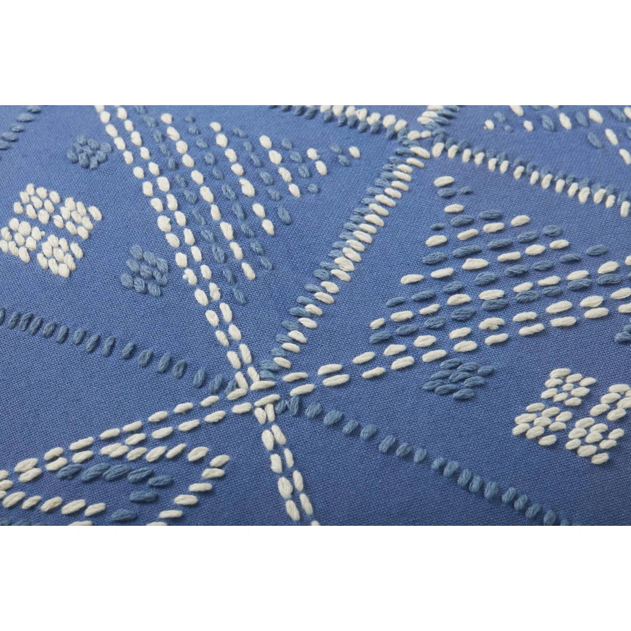 Loloi Blue Ivory Cotton Pillow