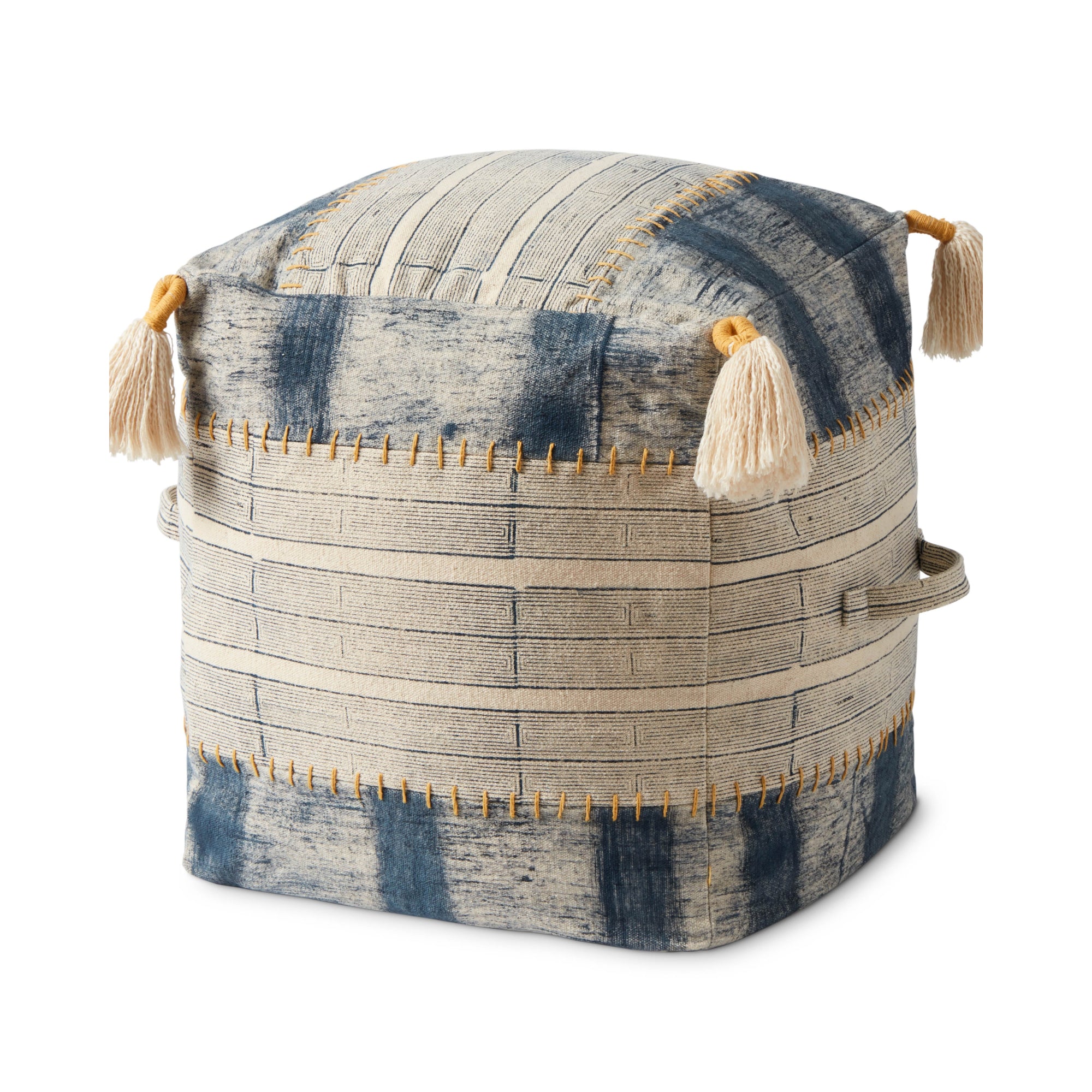 Rugs by Roo Loloi Indigo Ivory Pouf in size Default