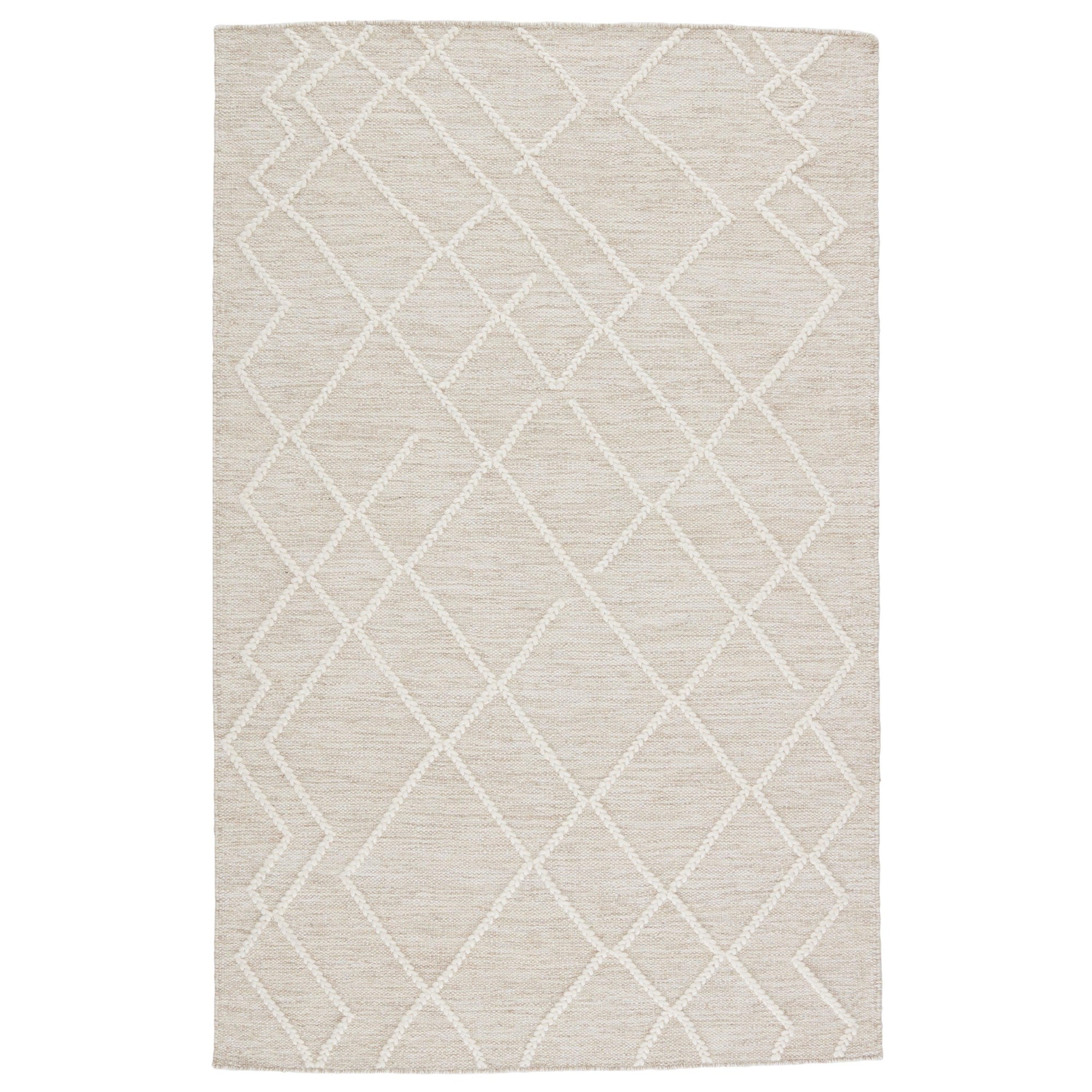 Rugs by Roo | Jaipur Living Moab Natural Geometric Light Gray Ivory Area Rug-RUG149566