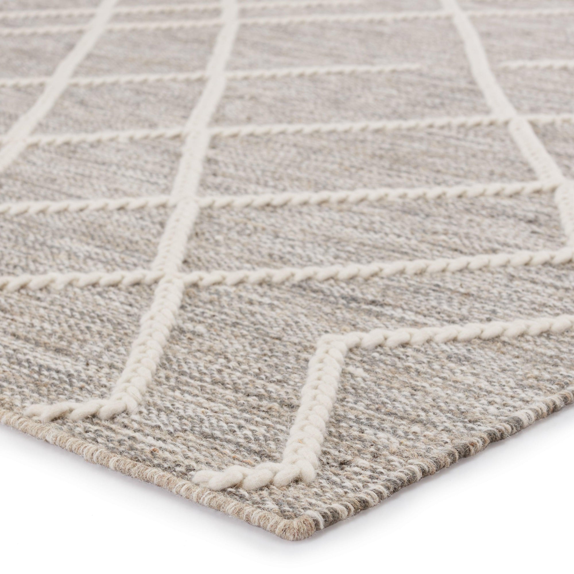 Rugs by Roo | Jaipur Living Moab Natural Geometric Gray Ivory Area Rug-RUG149570
