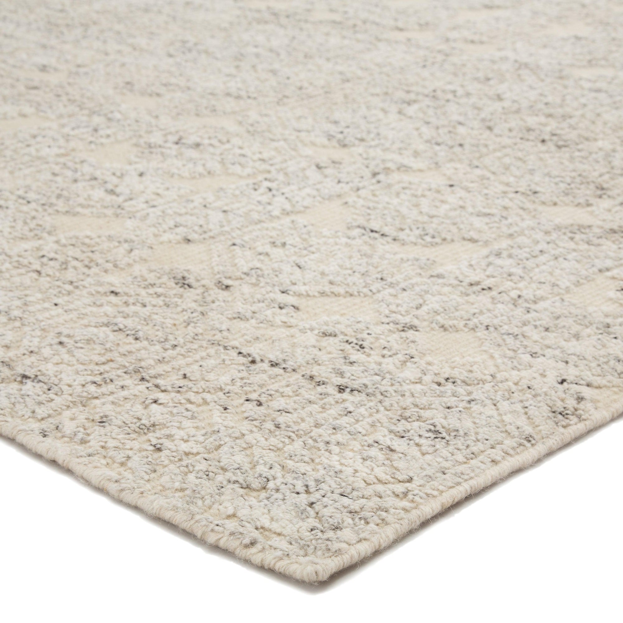 Rugs by Roo | Jaipur Living Abelle Hand-Knotted Medallion Gray Beige Area Rug-RUG143904