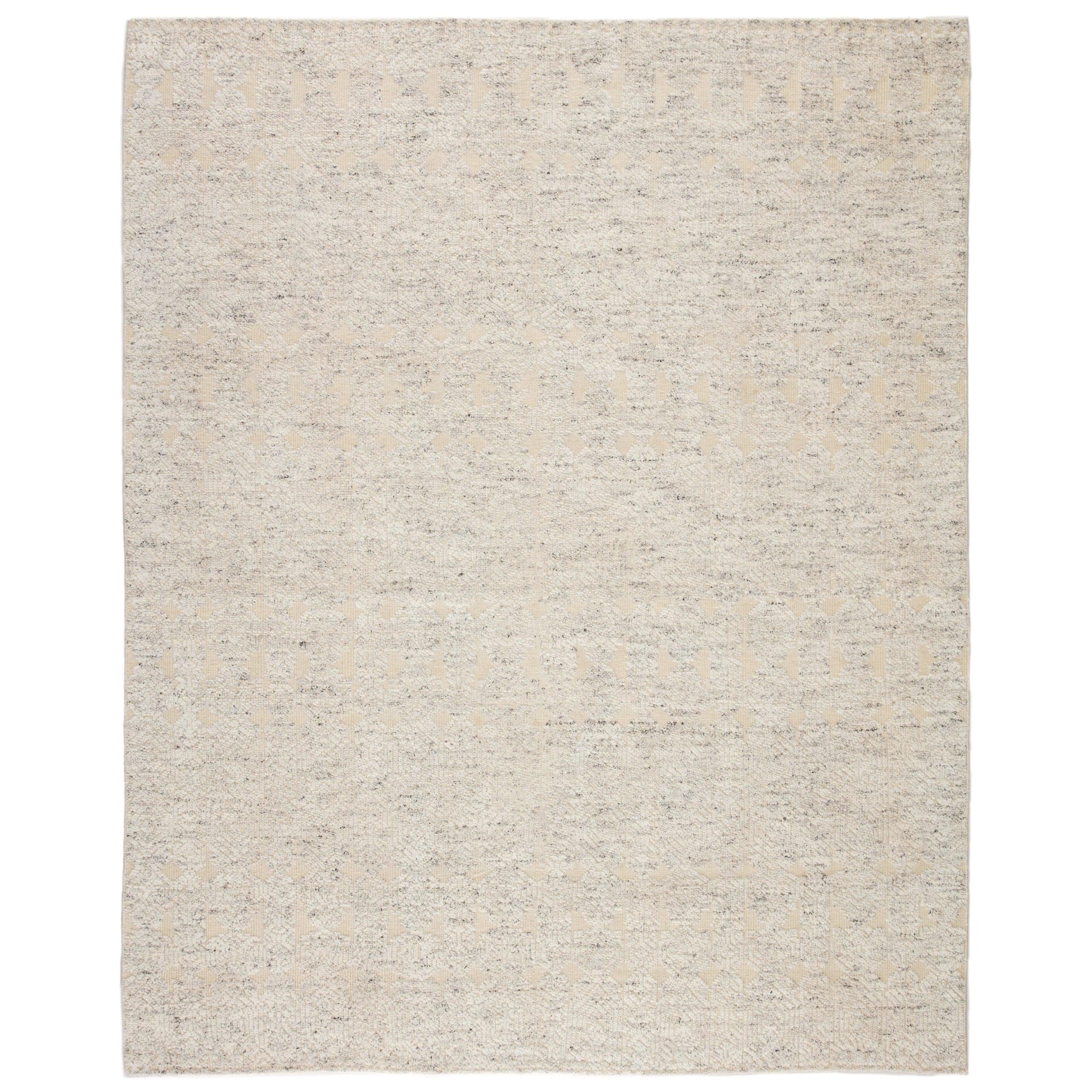 Rugs by Roo | Jaipur Living Abelle Hand-Knotted Medallion Gray Beige Area Rug-RUG143904