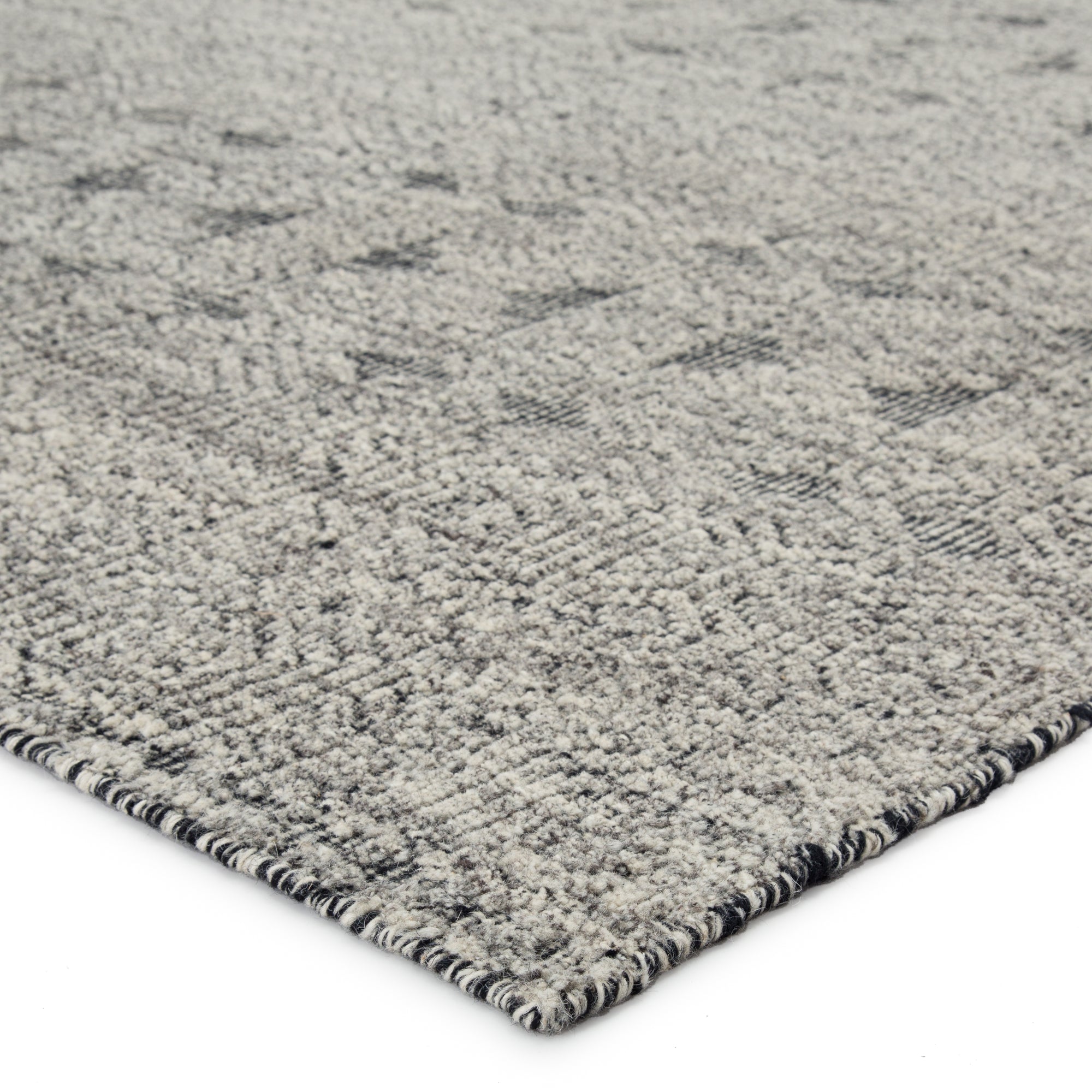 Rugs by Roo | Jaipur Living Abelle Hand-Knotted Tribal Gray Black Area Rug-RUG144750