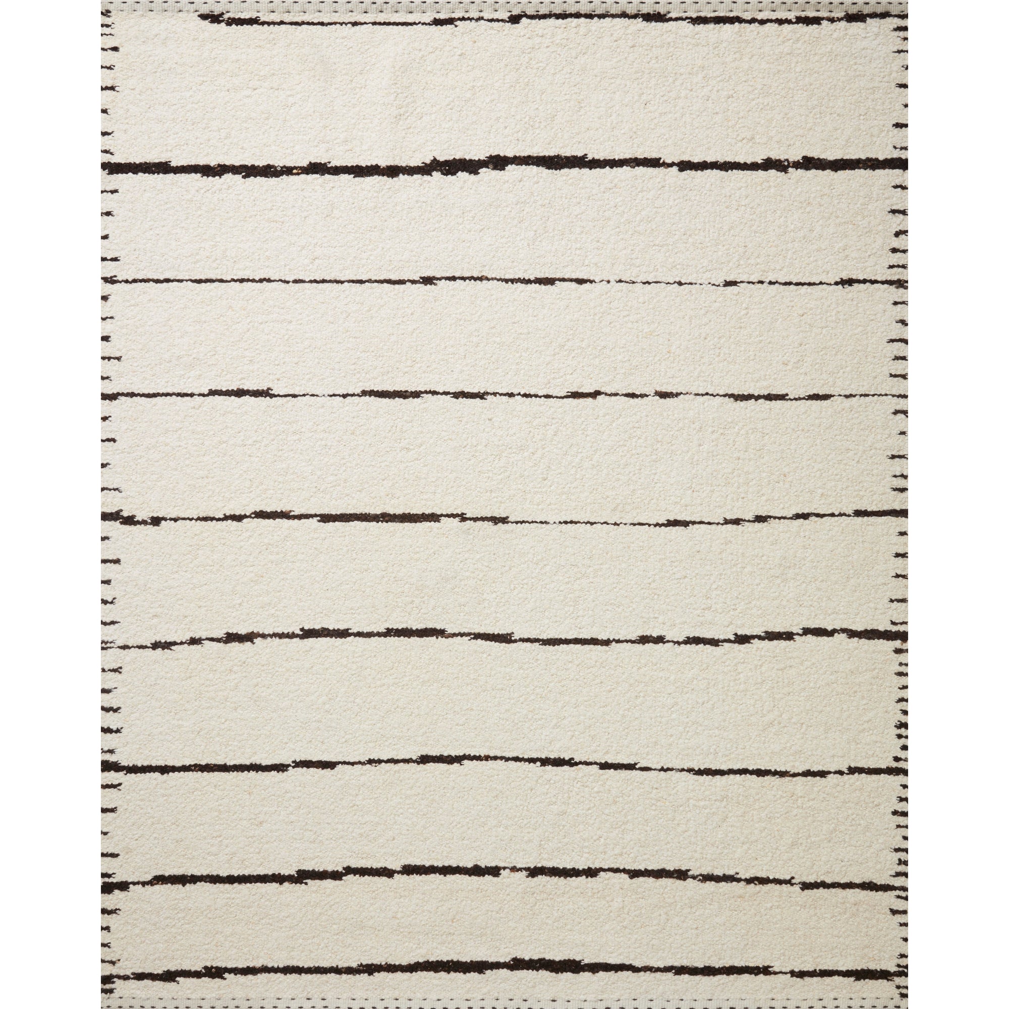 Rugs by Roo Loloi Roman Ivory Black Area Rug in size 18" x 18" Sample