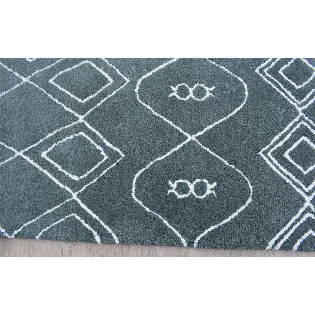 Rugs by Roo | Organic Weave Moroccan Rebel Fantasy Shag Charcoal Area Rug-OW-REBFAN-0508