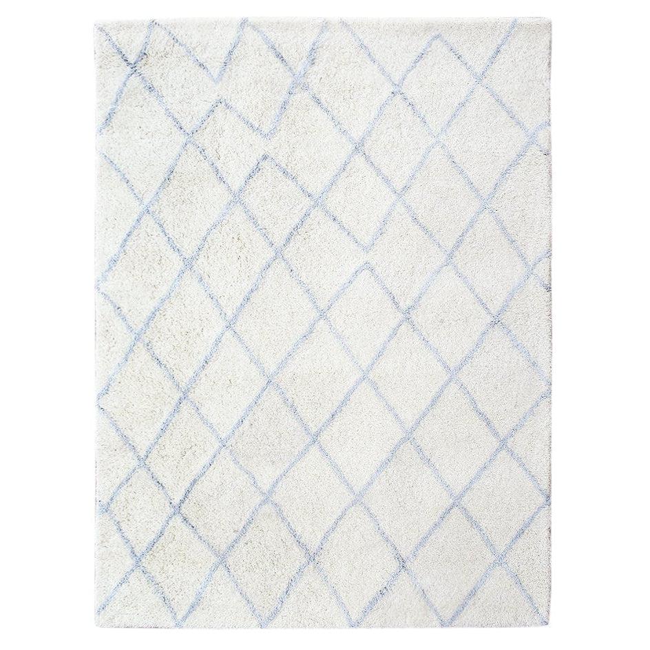 Rugs by Roo | Organic Weave Moroccan Rebel Hope Shag Blue Area Rug-OW-REBHOP-0508