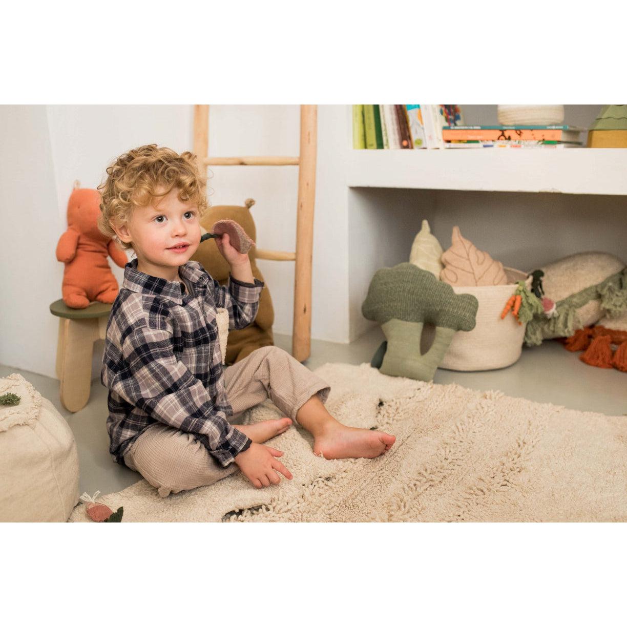 Rugs by Roo | Lorena Canals Oli & Carol Brucy the Broccoli Knitted Cushion-SC-BRUCY