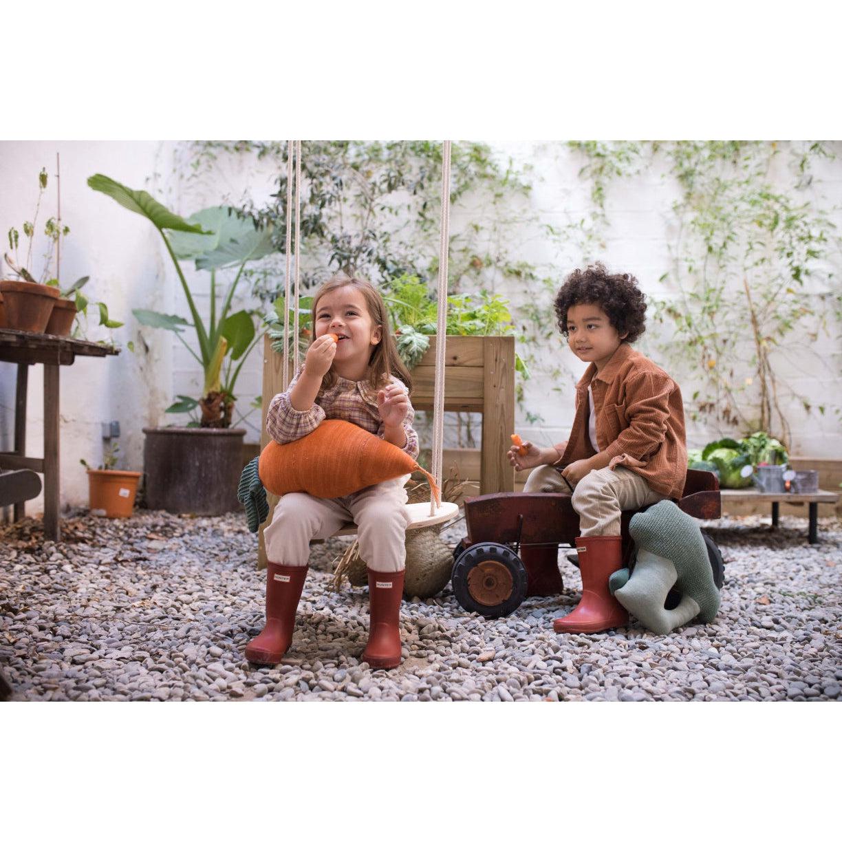 Rugs by Roo | Lorena Canals Oli & Carol Brucy the Broccoli Knitted Cushion-SC-BRUCY