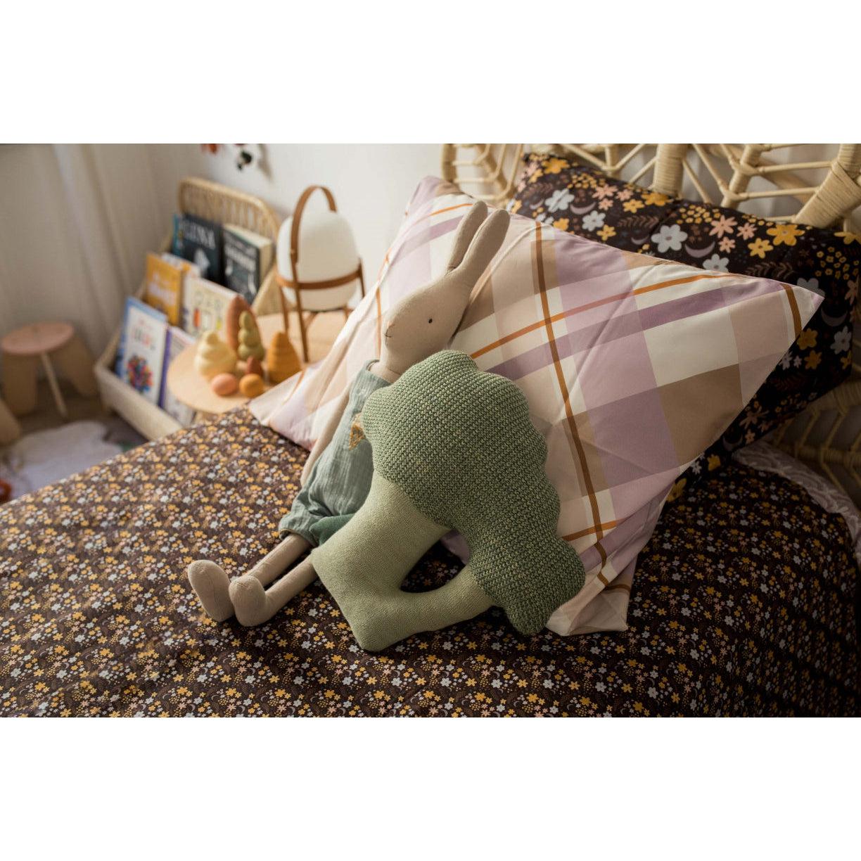 Rugs by Roo | Lorena Canals Oli & Carol Brucy the Broccoli Knitted Cushion-SC-BRUCY