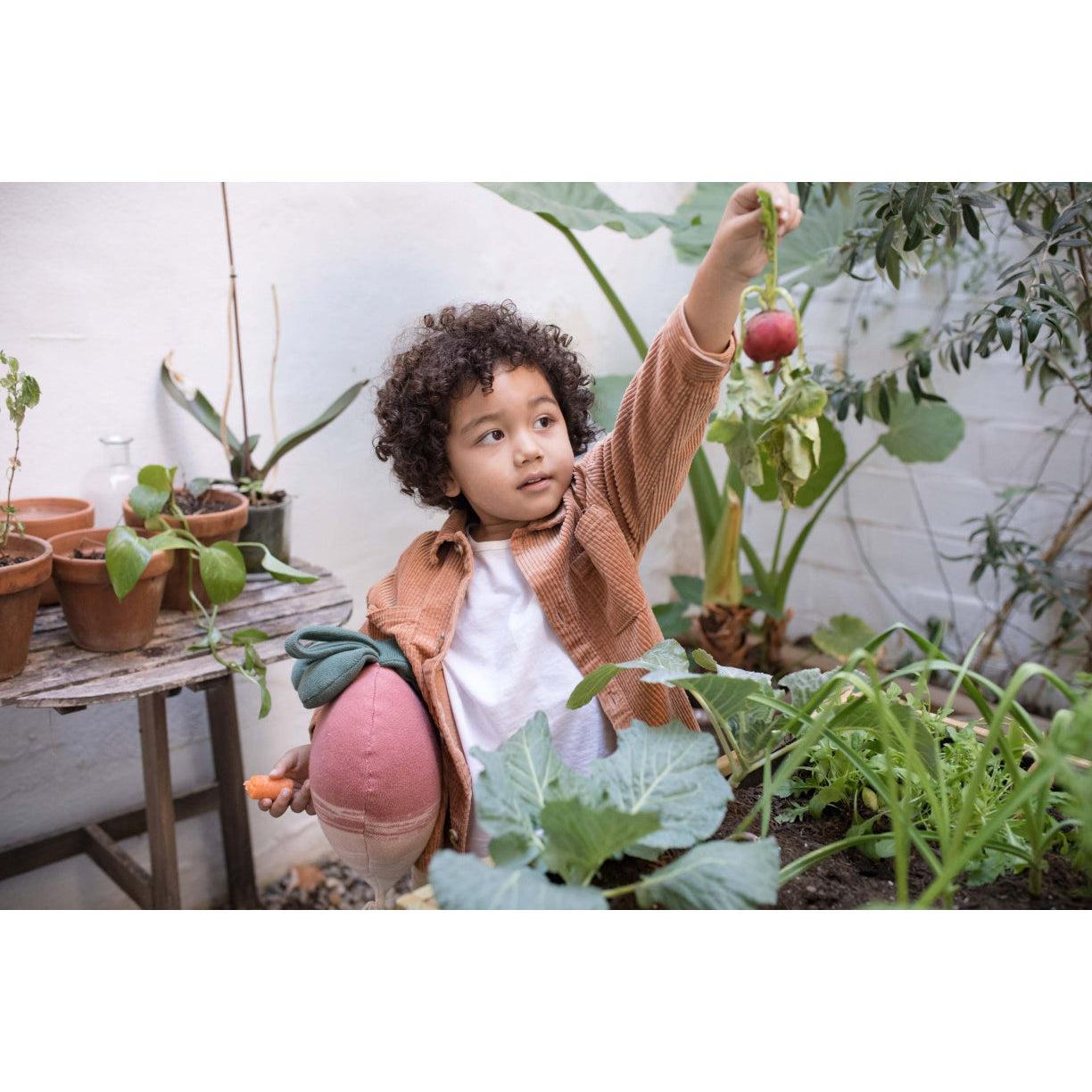 Rugs by Roo | Lorena Canals Oli & Carol Ramona the Radish Knitted Cushion-SC-RAMON