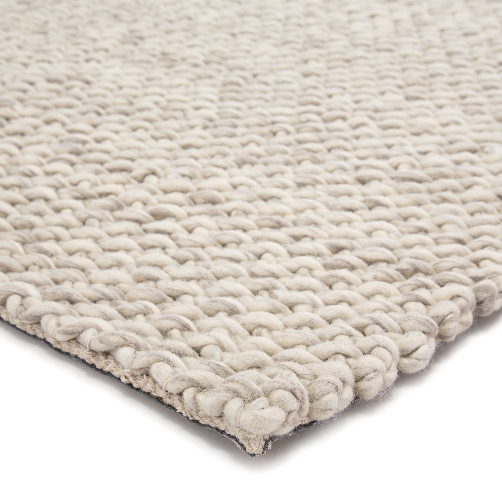 Rugs by Roo | Jaipur Living Alta Handmade Solid Gray White Area Rug-RUG108312