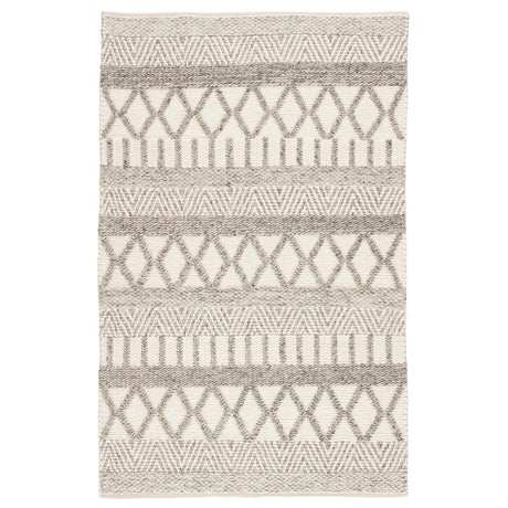 Rugs by Roo | Jaipur Living Sandhurst Handmade Geometric Gray White Area Rug-RUG129218