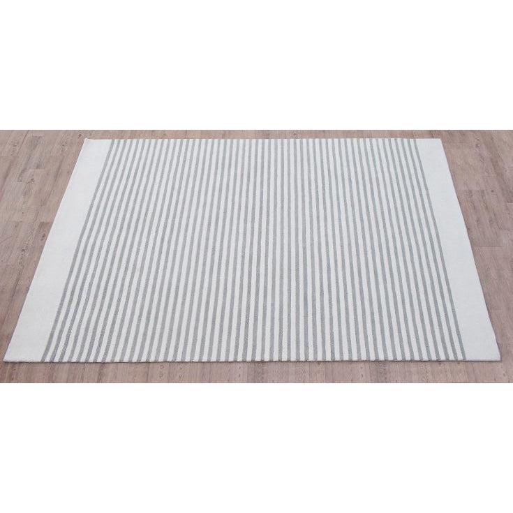 Rugs by Roo | Organic Weave Sailor Taupe Gray Stripe Wool Handtufted Rug-OW-SAIGRY-0508