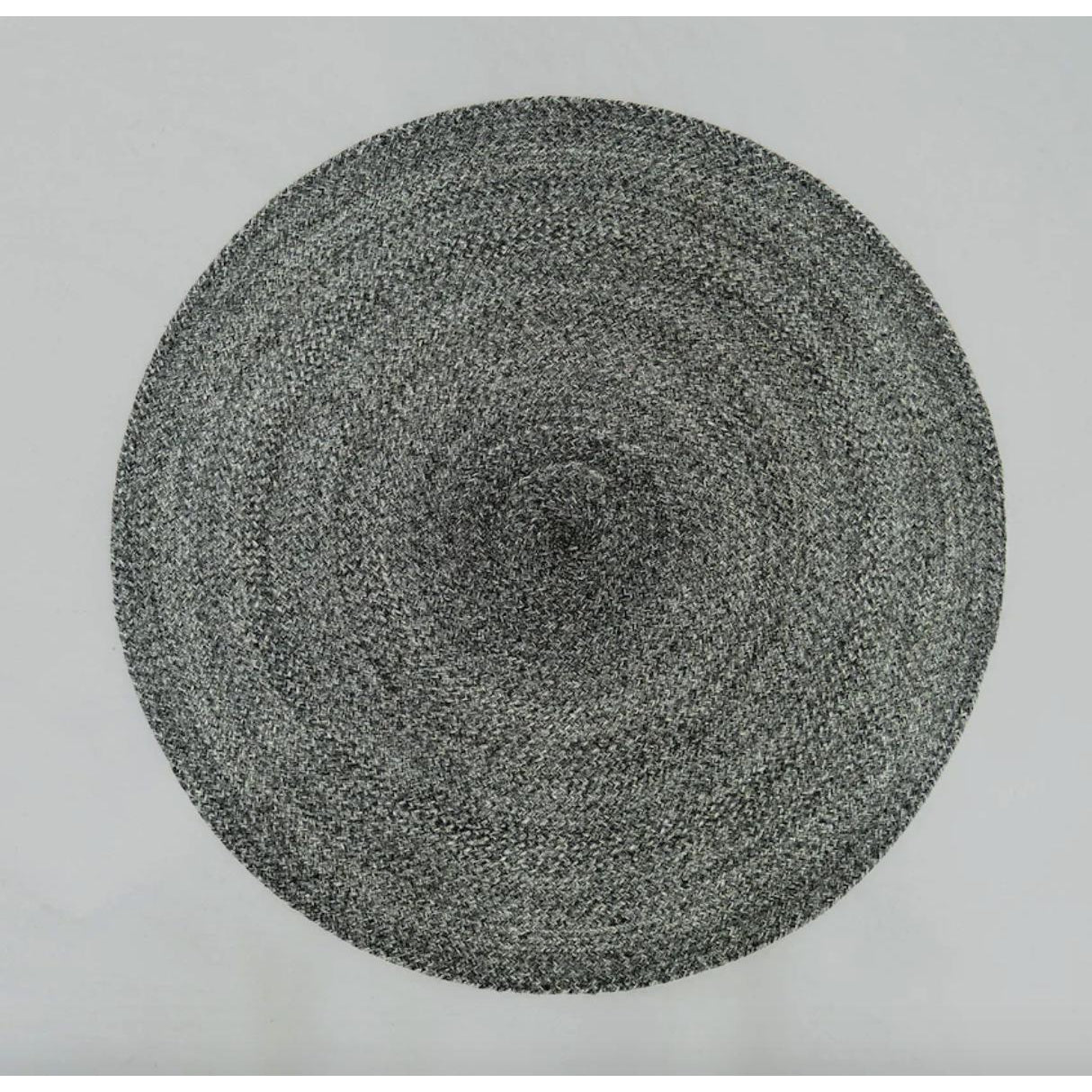Oh Happy Home! Braided Round Midnight Area Rug