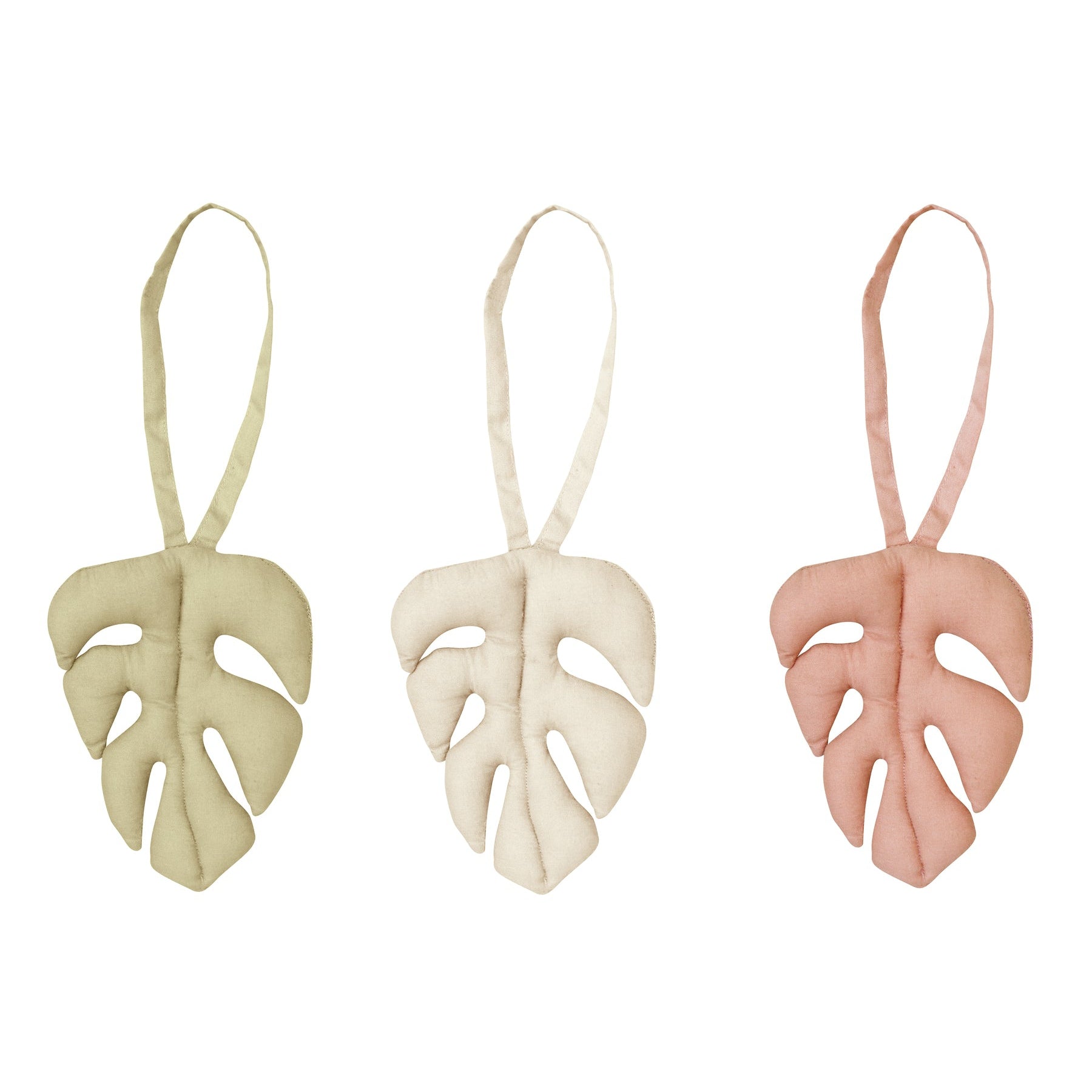 Lorena Canals Monstera Set of 3 Rattle Toy Hangers