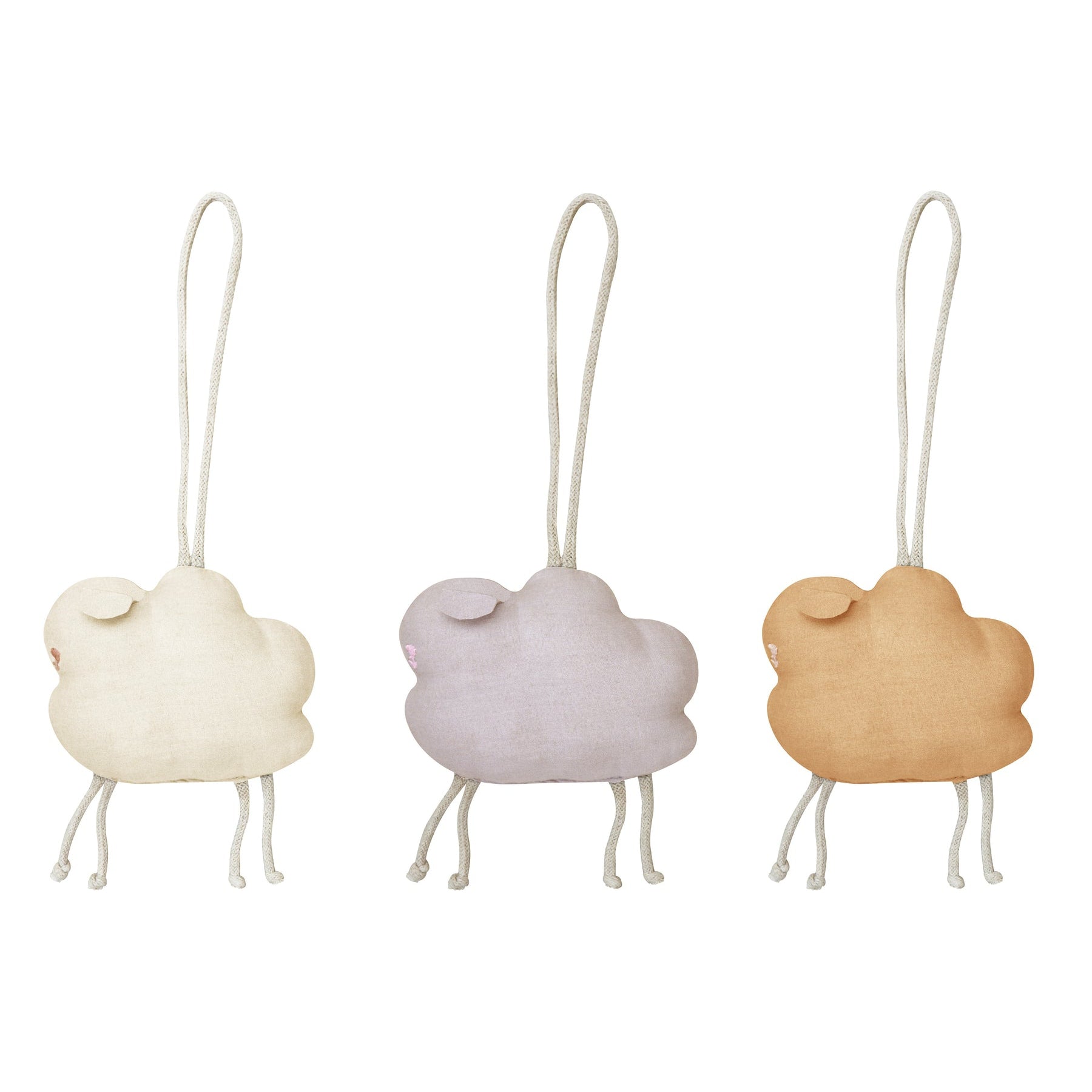Lorena Canals Little Sheep Set of 3 Rattle Toy Hangers