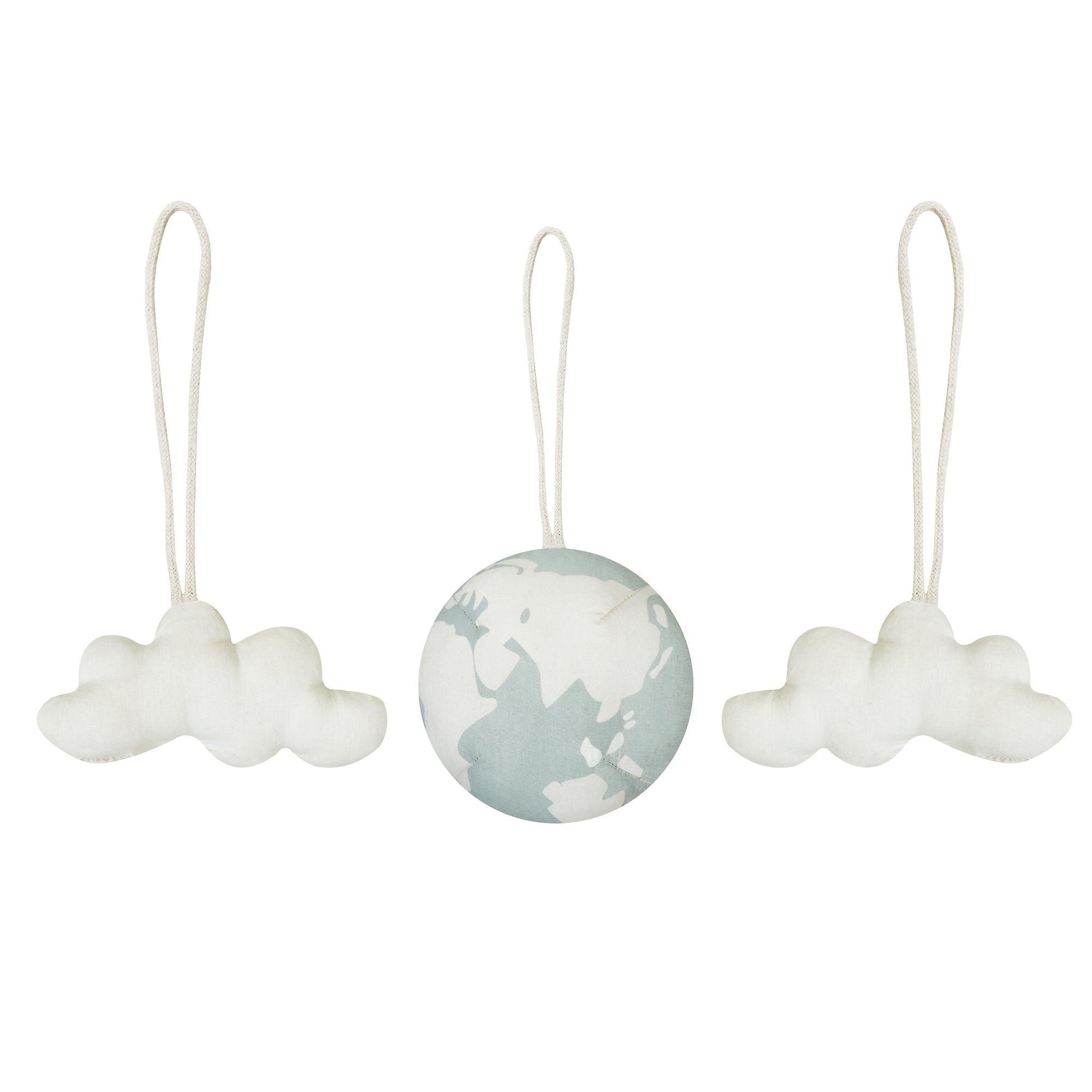Lorena Canals World Ball Set of 3 Rattle Toy Hangers