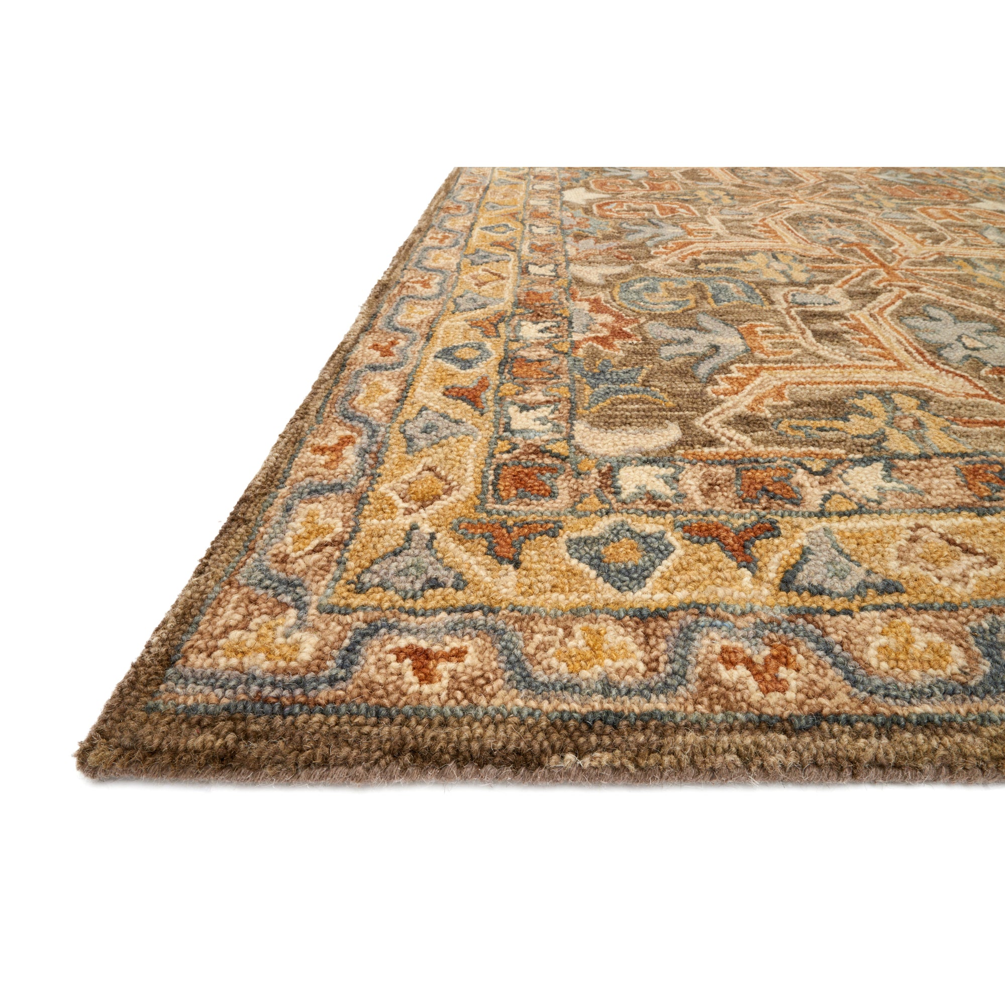 Rugs by Roo Loloi Victoria Walnut Multi Area Rug in size 18" x 18" Sample