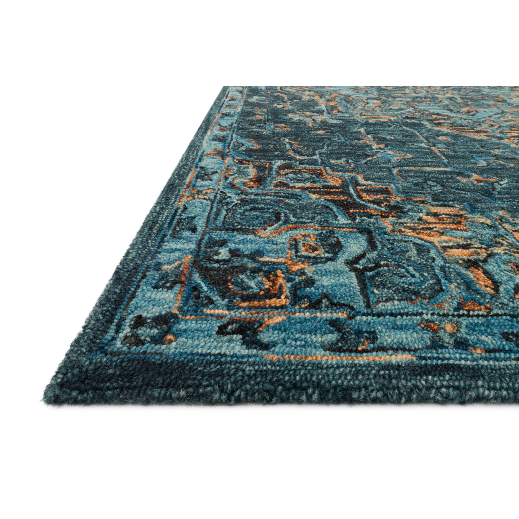 Rugs by Roo Loloi Victoria Teal Multi Area Rug in size 18" x 18" Sample