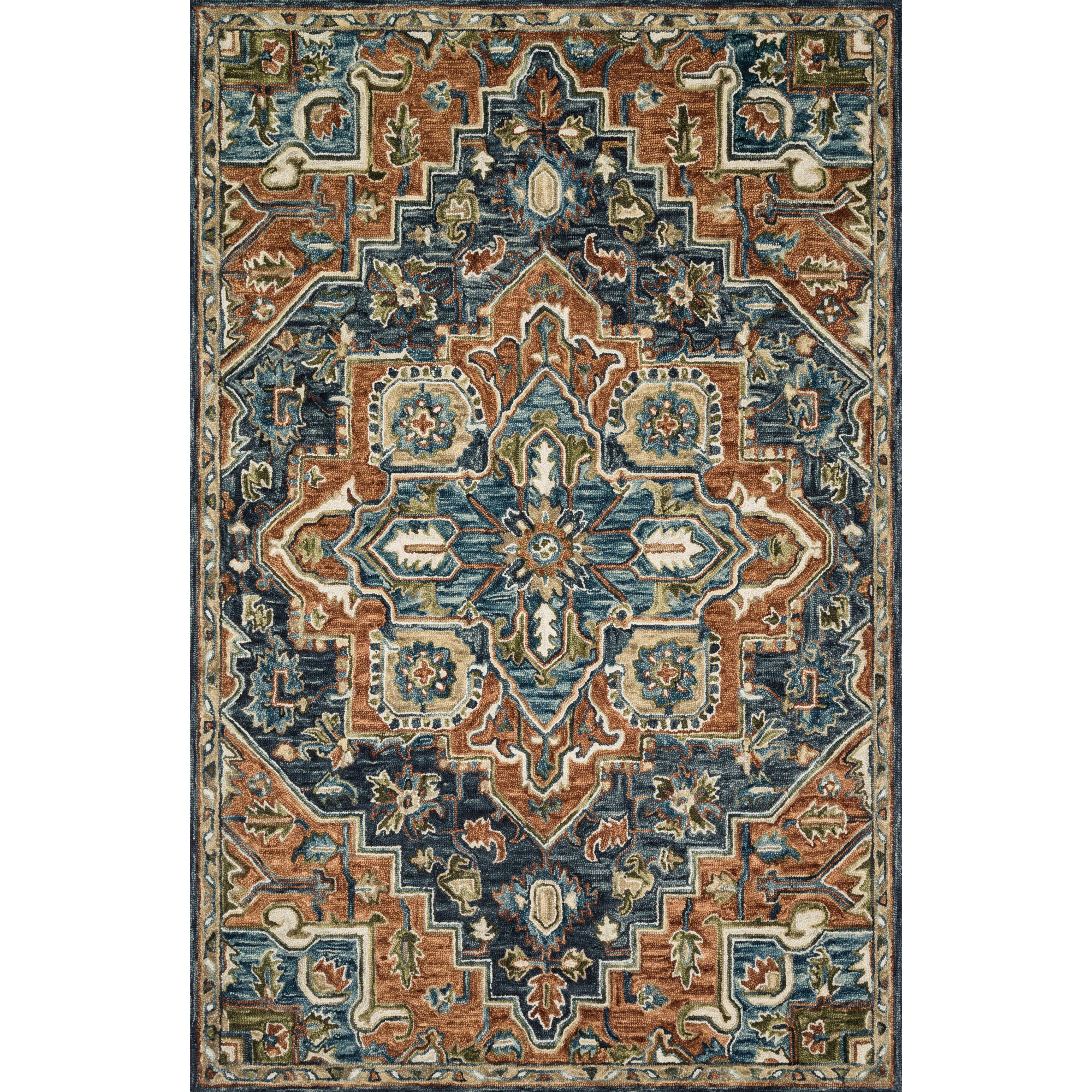 Rugs by Roo Loloi Victoria Rust Multi Area Rug in size 18" x 18" Sample